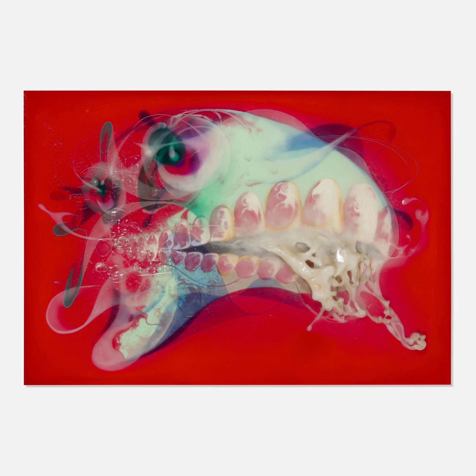 Jongwang Lee, Evolution: Jongwang Lee Evolution 2006acrylic, oil, resin, and sumi ink on canvas on panel 21.75 h x 31.25 w in (55 x 79 cm) Signed, titled and dated to verso 'Evolution Jongwang Lee 2006'.