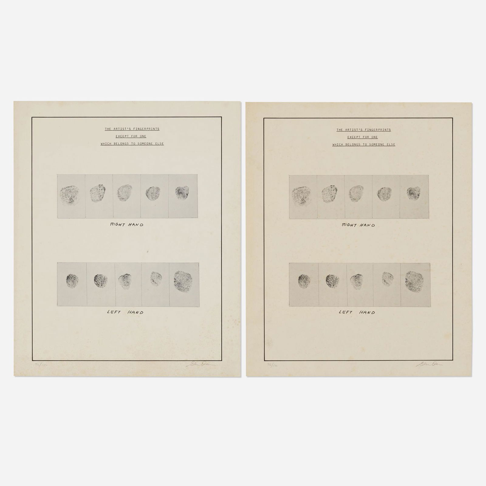 Gene Davis, The Artist's Fingerprints ... (1 of 2)