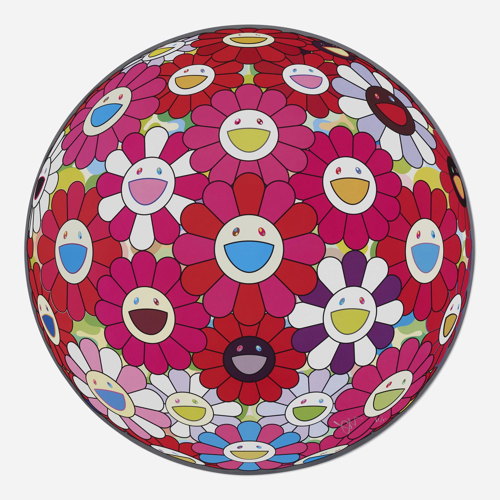 Takashi Murakami, Flowerball (3D) - Turn Red! (1 of 3)