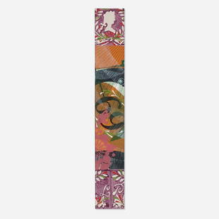 Lari Pittman, Bookmark: Lari Pittman Bookmark 1992mixed media on paper 12 h x 1.875 w in (30 x 5 cm) Signed and dated to verso 'Lari Pittman 1992'. Provenance: Los Angeles Modern Auctions,