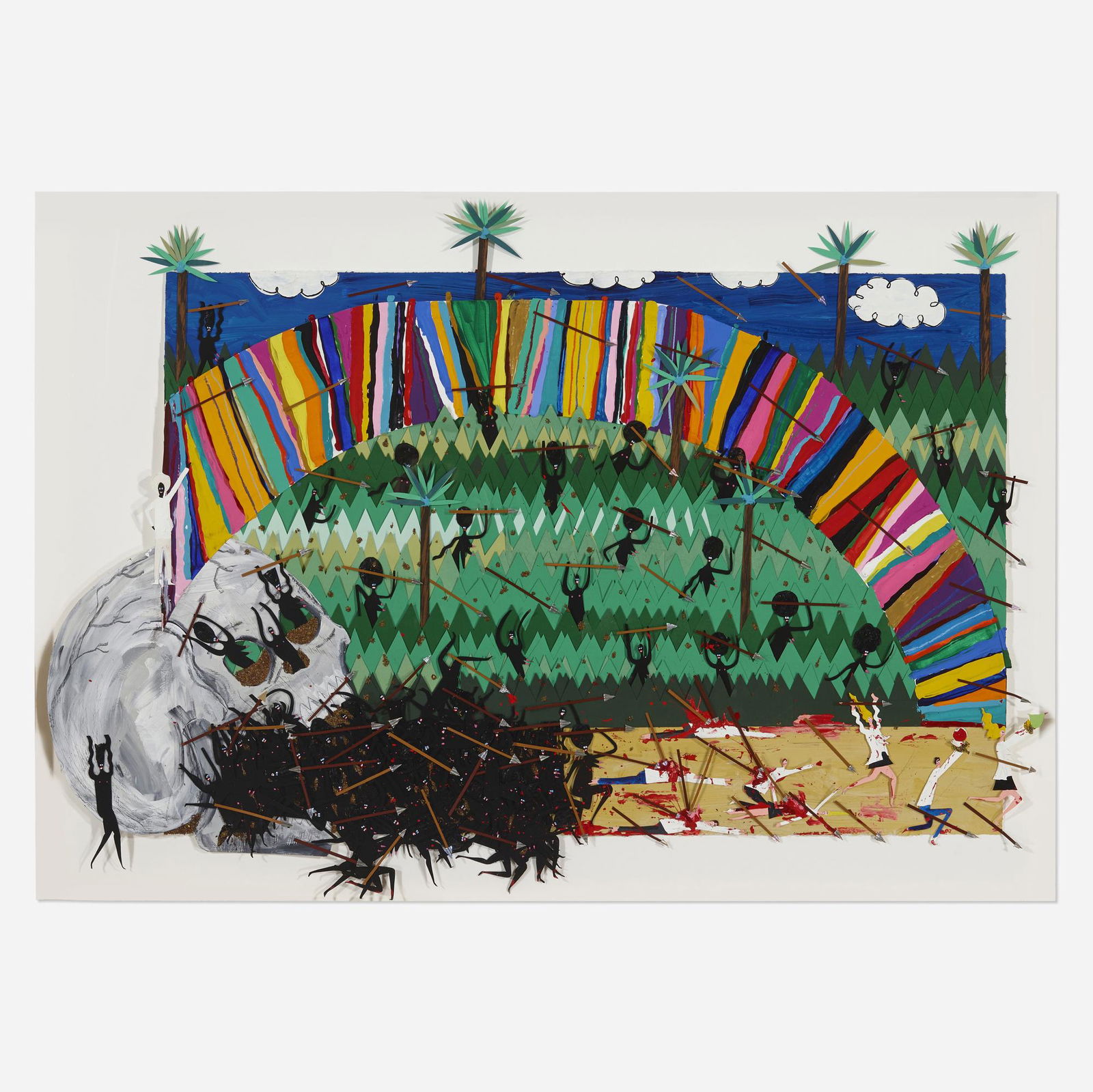 Devin Troy Strother, That National ...: Devin Troy Strother That National Geographic Shit: When Things Get Real in Africa, "Run Nigga Run!" Said James to Clare 2013mixed media collage on paper 39.5 h x 55.5 w x 2 d in (100 x 141 x 5 cm)