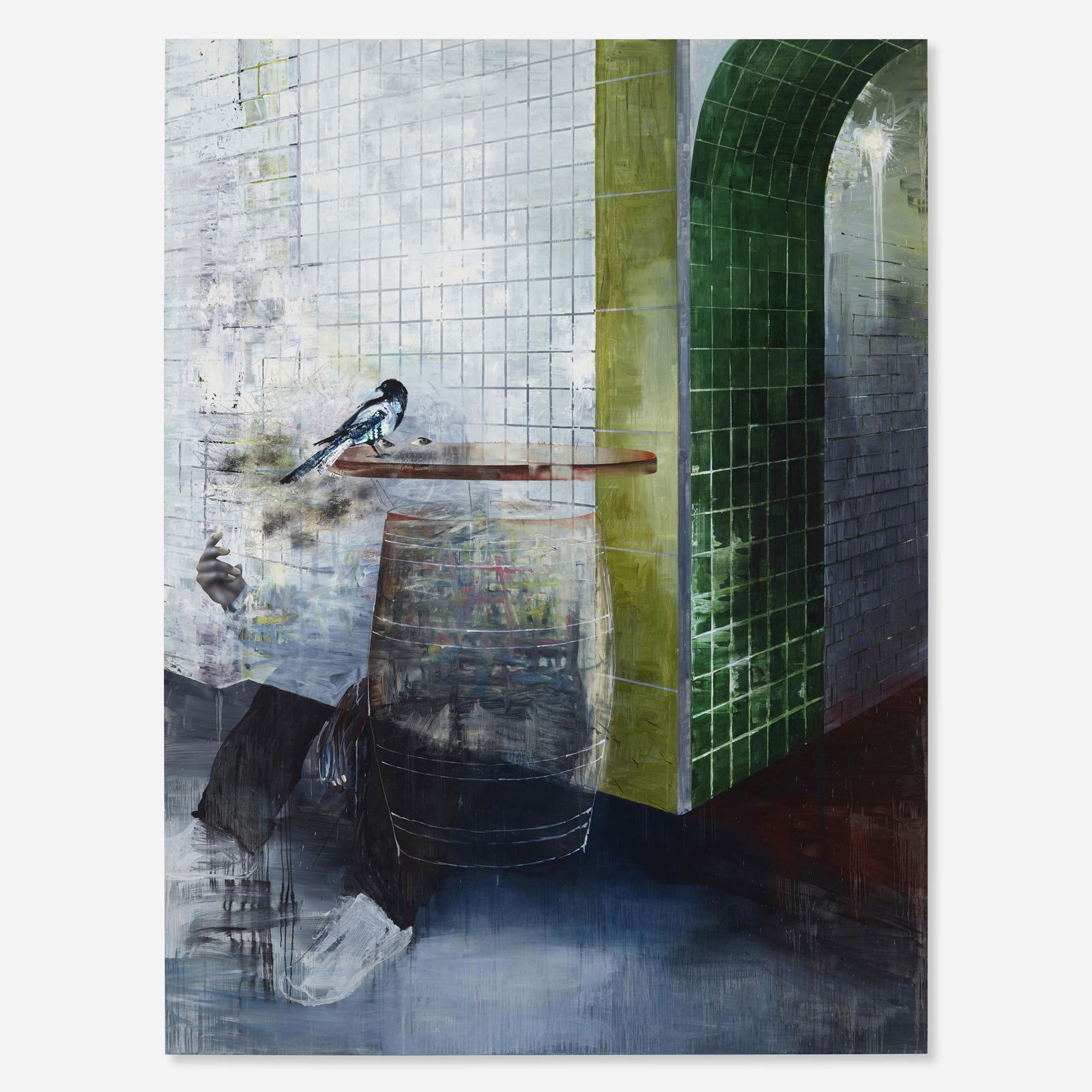 Bernhard Martin, Affentorplatz: Bernhard Martin Affentorplatz 2006oil and acrylic on panel 106 h x 80.5 w in (269 x 204 cm) This work is from the Carolyn Glasoe Bailey Foundation Collection and being sold to benefit the foun