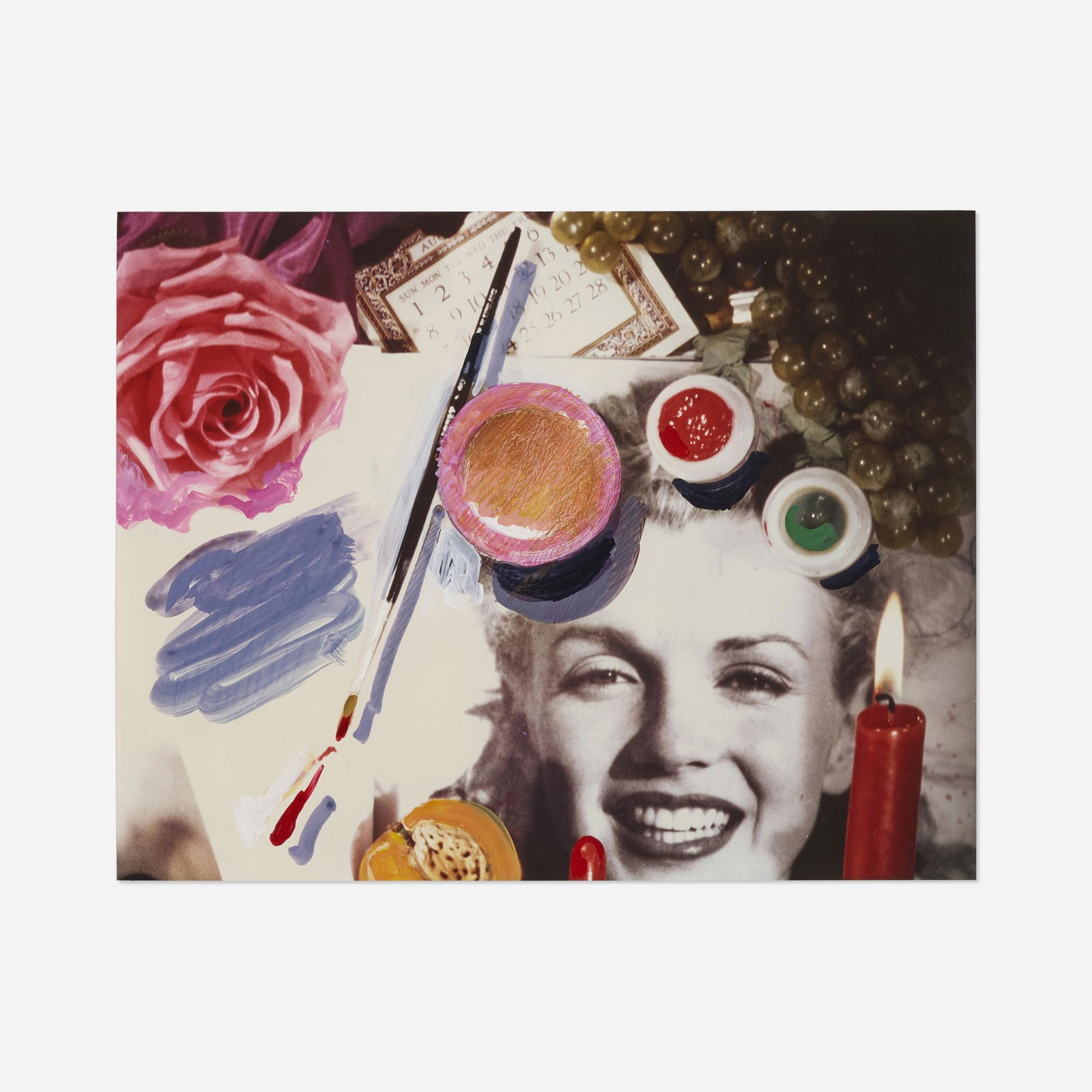 Audrey Flack, Marilyn: Audrey Flack Marilyn 1980acrylic on C-print 10.875 h x 13.875 w in (28 x 35 cm) Signed and dated to verso 'Audrey Flack 1980'. This work will ship from Los Angeles, Califor