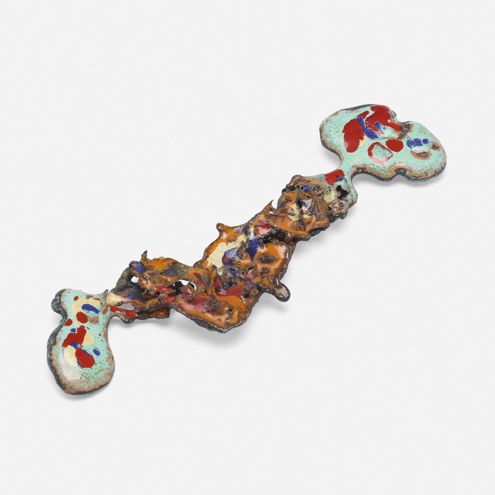 Nancy Graves, Untitled: Nancy Graves Untitled enameled bronze .625 h x 10.25 w x 3 d in (2 x 26 x 8 cm) Provenance: Collection of Dick Polich and the Polich Tallix Fine Art Foundry | Private Collection