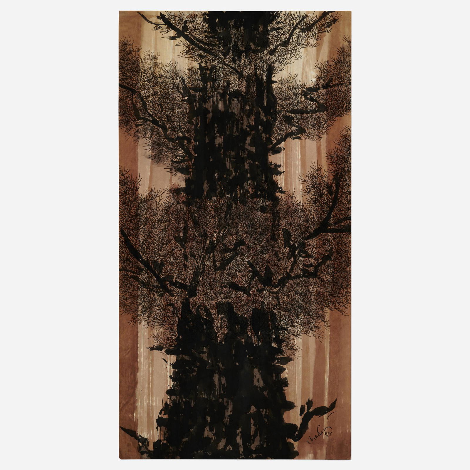 Charlotte Howard, Tree: Charlotte Howard Tree 1984watercolor on paper 70.75 h x 36.75 w in (180 x 93 cm) Signed and dated to lower right 'C Howard 84'. This work will ship from Lambertville, New J