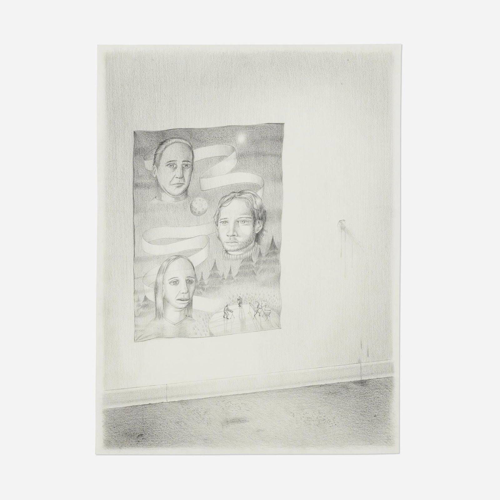 Gerald Davis, Poster: Gerald Davis Poster 2003graphite on paper 24 h x 18 w in (61 x 46 cm) Signed and dated to verso 'Gerald Davis 2003'. This work will ship from Los Angeles, California.