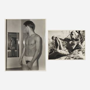 Mel Roberts, Untitled (two works): Mel Roberts Untitled (two works) gelatin silver print 14 h x 11.125 w in (36 x 28 cm) 8 h x 10 w in (20 x 25 cm) Impressed artist's copyright to lower right of each work 'Mel Roberts ©' . This