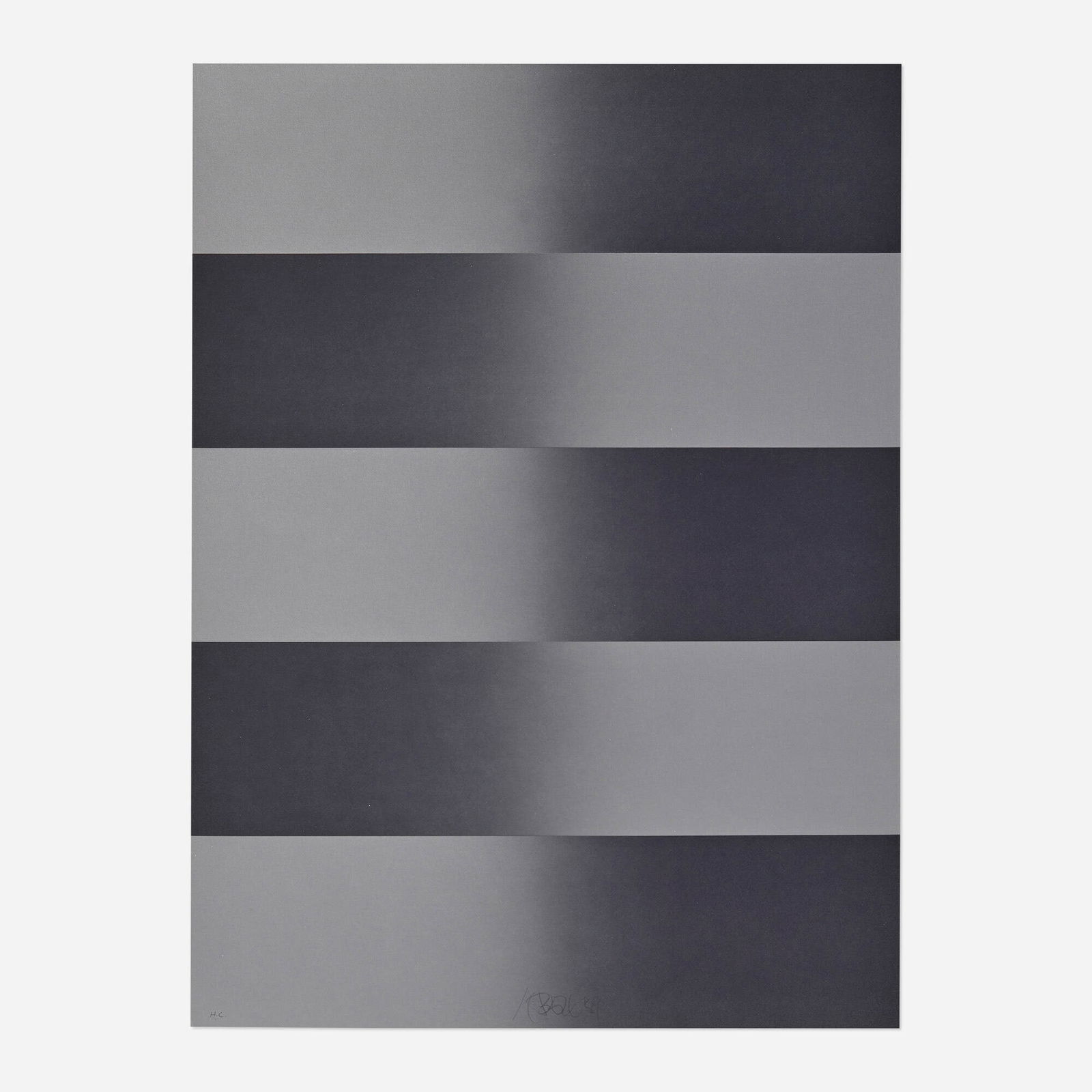 Larry Bell, Untitled: Larry Bell Untitled (from in Barcelona Suite/Portfolio California) 1989lithograph in colors on wove paper 30 h x 22 w in (76 x 56 cm) Signed, dated and numbered to lower edge 'H.C. L. Bell '89