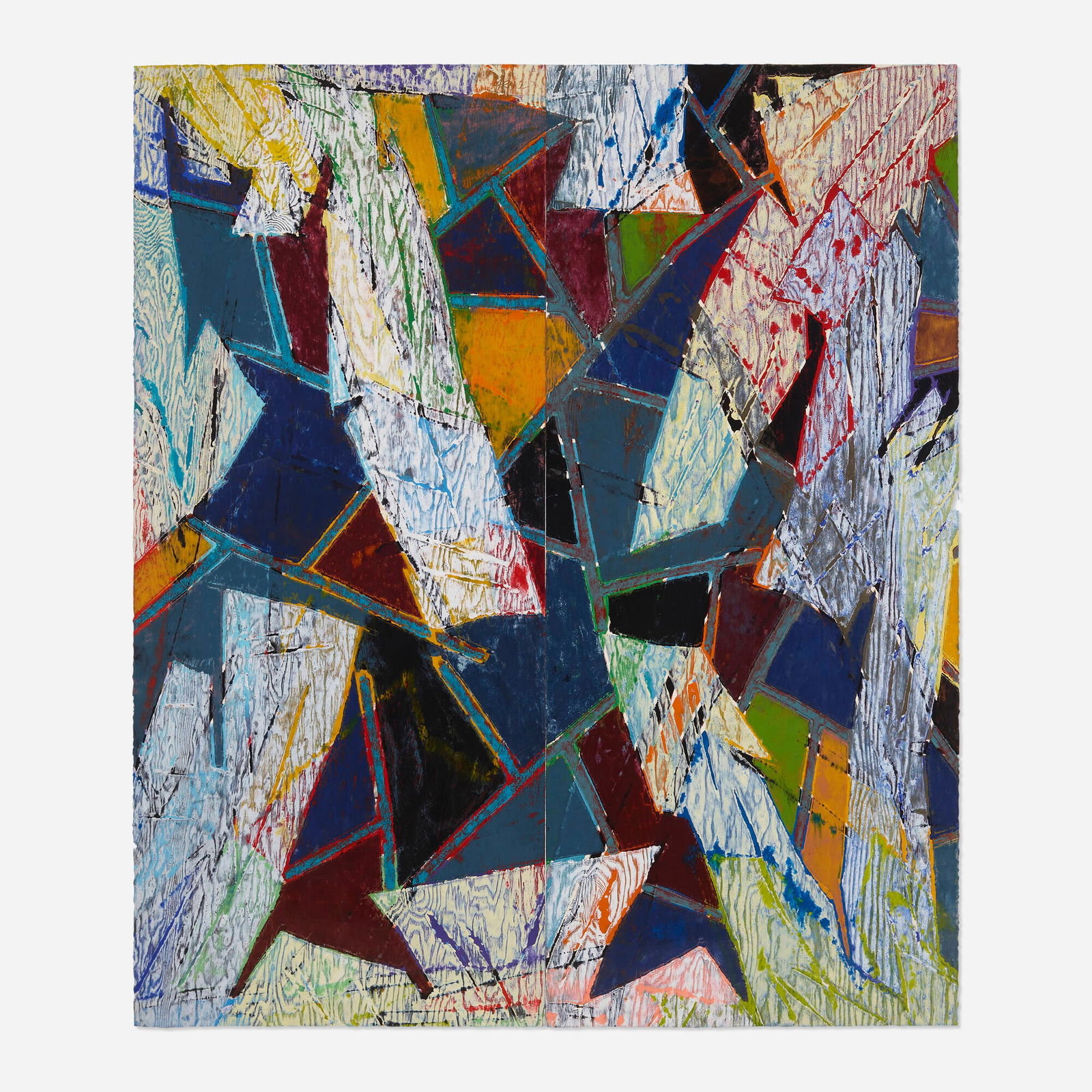 Charles Arnoldi, Untitled #3: Charles Arnoldi Untitled #3 1988monotype in colors on two sheets of paper 73.75 h x 64 w in (187 x 163 cm) Incised signature, date and inscription to upper center 'Arnoldi 11/18/88 S3'. This w