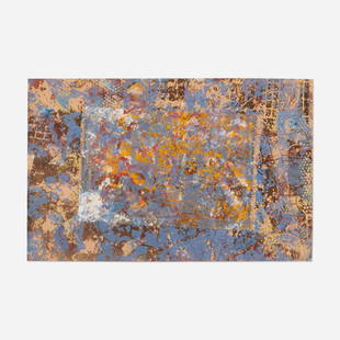 Sam Gilliam, Gunny Sack: Sam Gilliam Gunny Sack 1974printed canvas stitched to screenprint in colors on wove paper 25.5 h x 40 w in (65 x 102 cm) Signed, titled, dated and numbered to lower edge 'Gunny Sack 5/10 Sam G