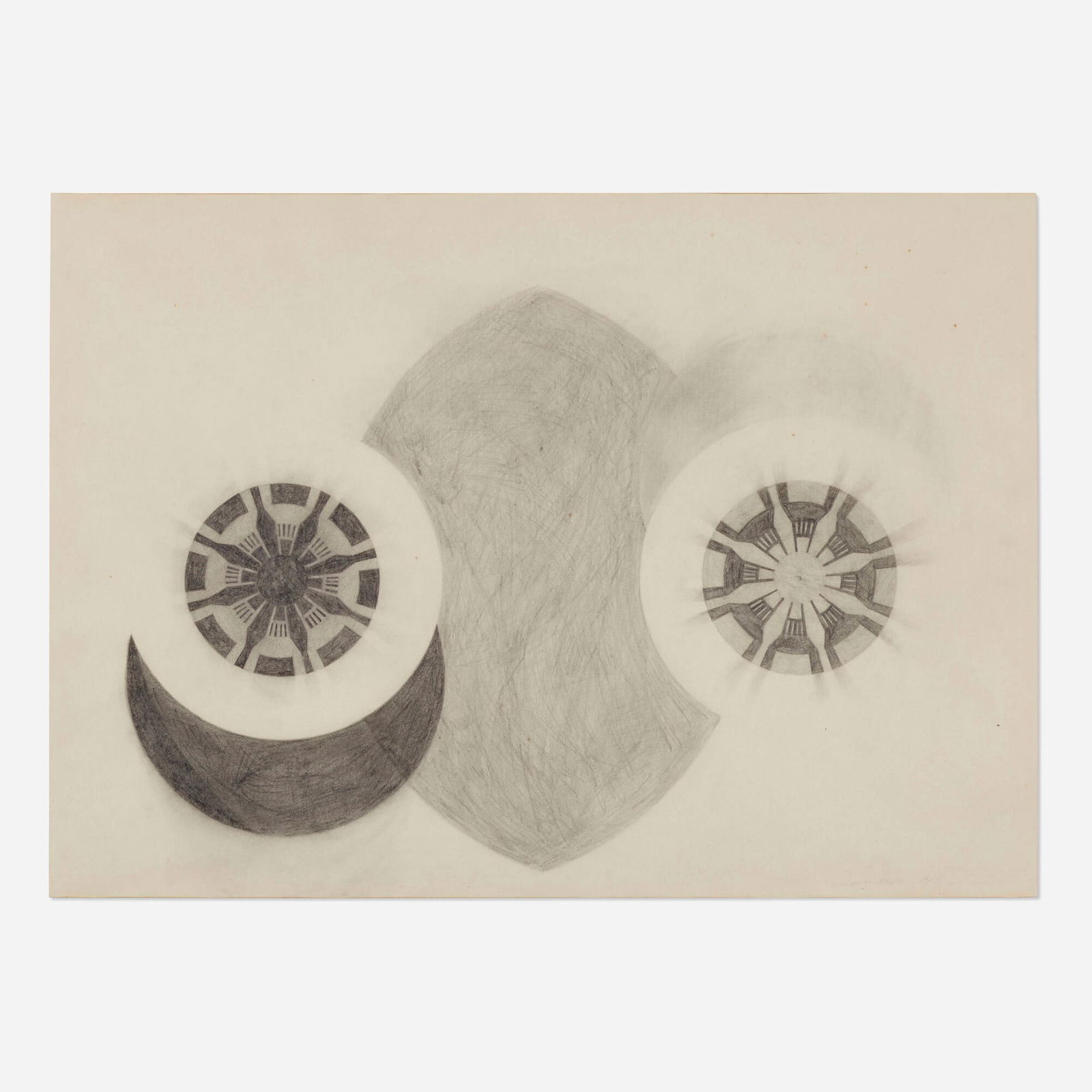 Channa Horwitz, Untitled: Channa Horwitz Untitled 1967graphite on rice paper 24.5 h x 34 w in (62 x 86 cm) Signed and dated to lower right 'Channa Davis 1967'. Provenance: Acquired directly from