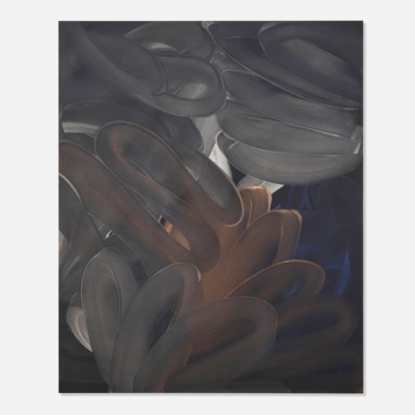 Ed Moses, ABA-Q #3: Ed Moses ABA-Q #3 2006acrylic on canvas 66 h x 54 w in (168 x 137 cm) Signed, titled and dated to canvas overlap verso 'ABA-Q #3 Y Branco 4/06'. Provenance: Brian Gross