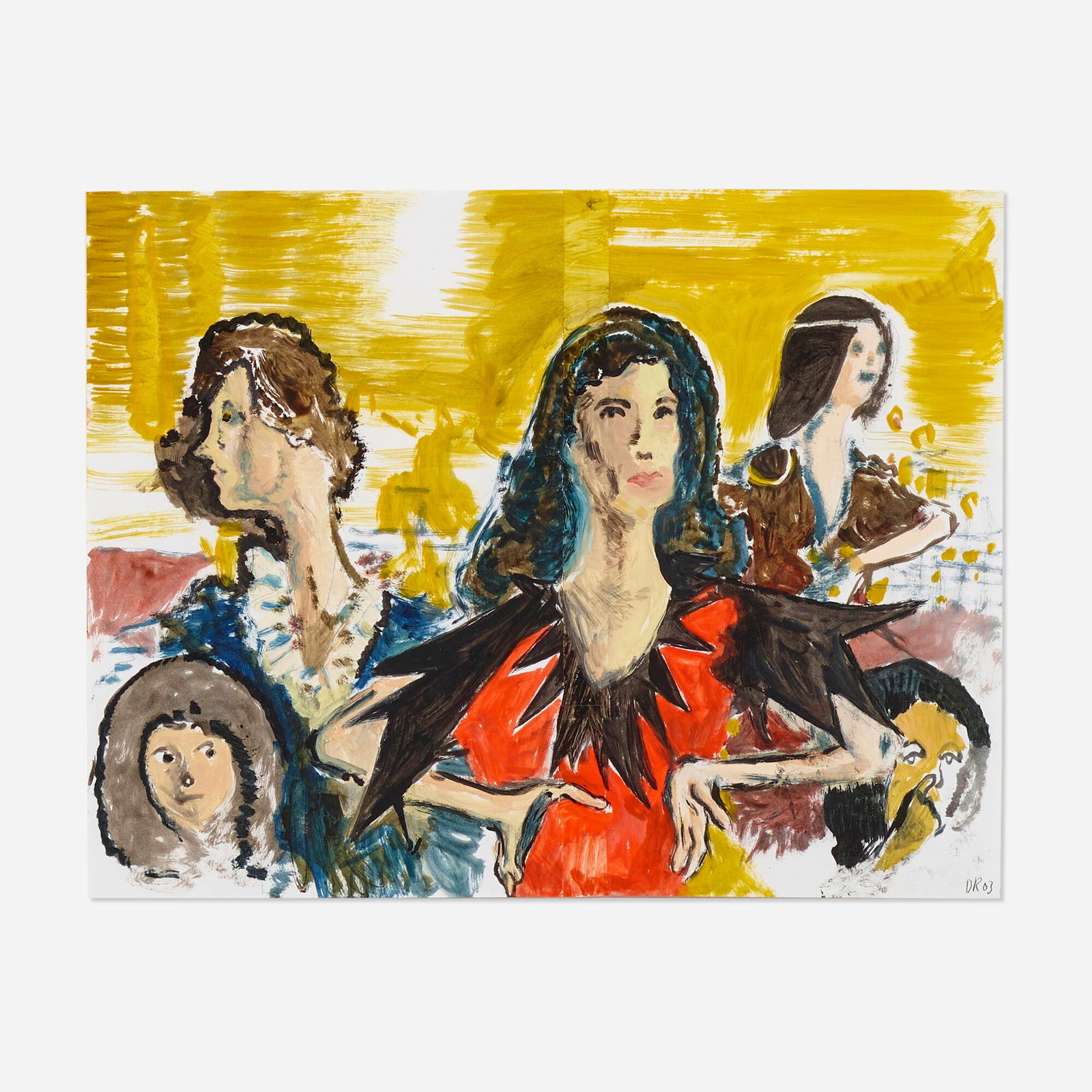 Daniel Richter, Kaufhaus: Daniel Richter Kaufhaus 2003oil, graphite and tape on paper 11.625 h x 15 w in (30 x 38 cm) Signed and dated to lower right 'DR 03'. Provenance: Contemporary Fine Arts,