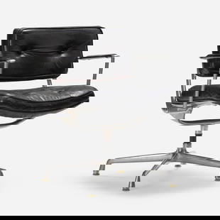 Charles and Ray Eames, Intermediate desk chair: Charles and Ray Eames Intermediate desk chair, model ES102 Herman MillerUSA, 1968leather, cast aluminum, enameled steel 30.5 h x 25 w x 25.5 d in (77 x 63 x 65 cm) This model, which comb