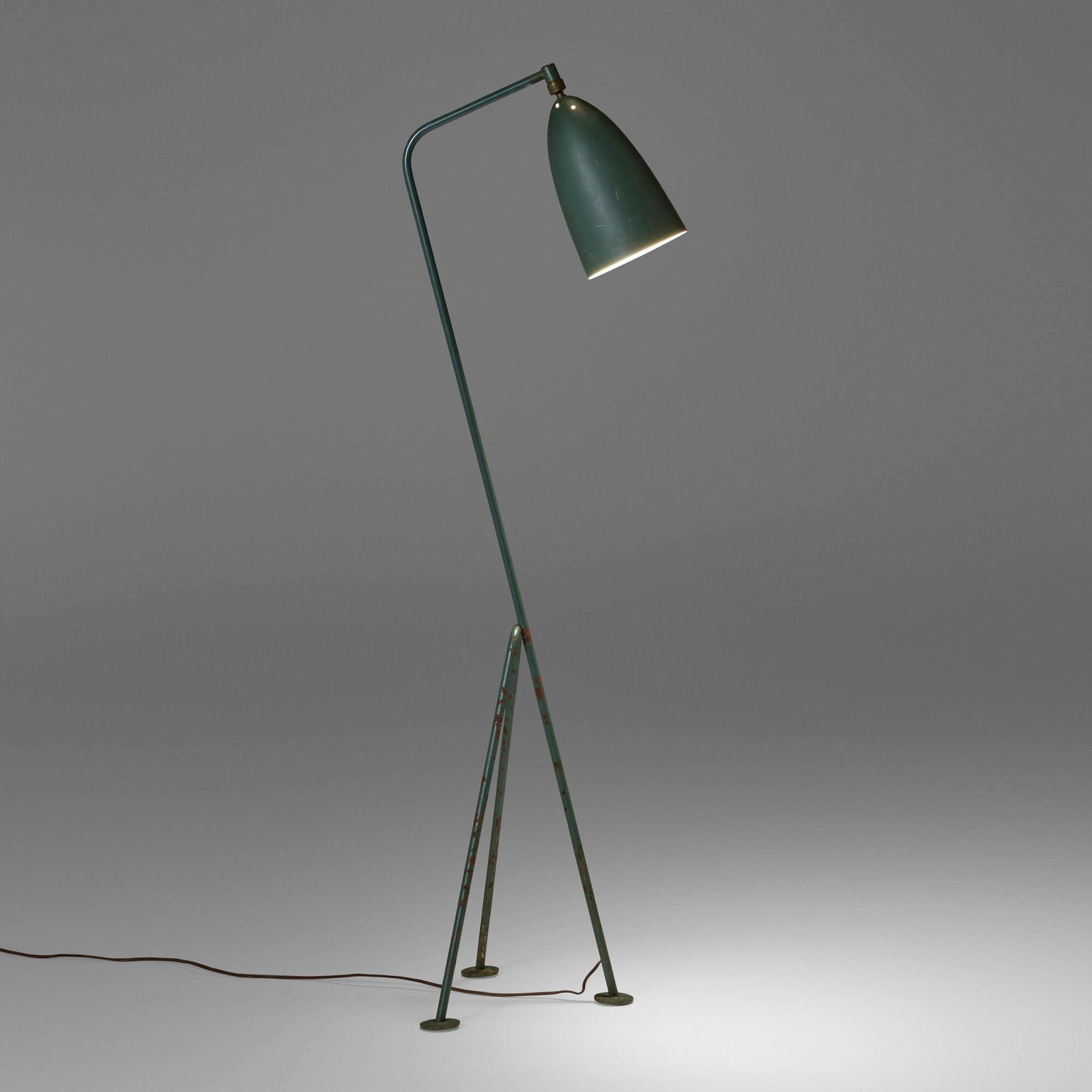 Greta Magnusson Grossman, Grasshopper floor lamp: Greta Magnusson Grossman Grasshopper floor lamp Ralph O. SmithSweden / USA, 1947enameled steel, enameled aluminum, brass 50.5 h x 16 w x 15 d in (128 x 41 x 38 cm) Literature: