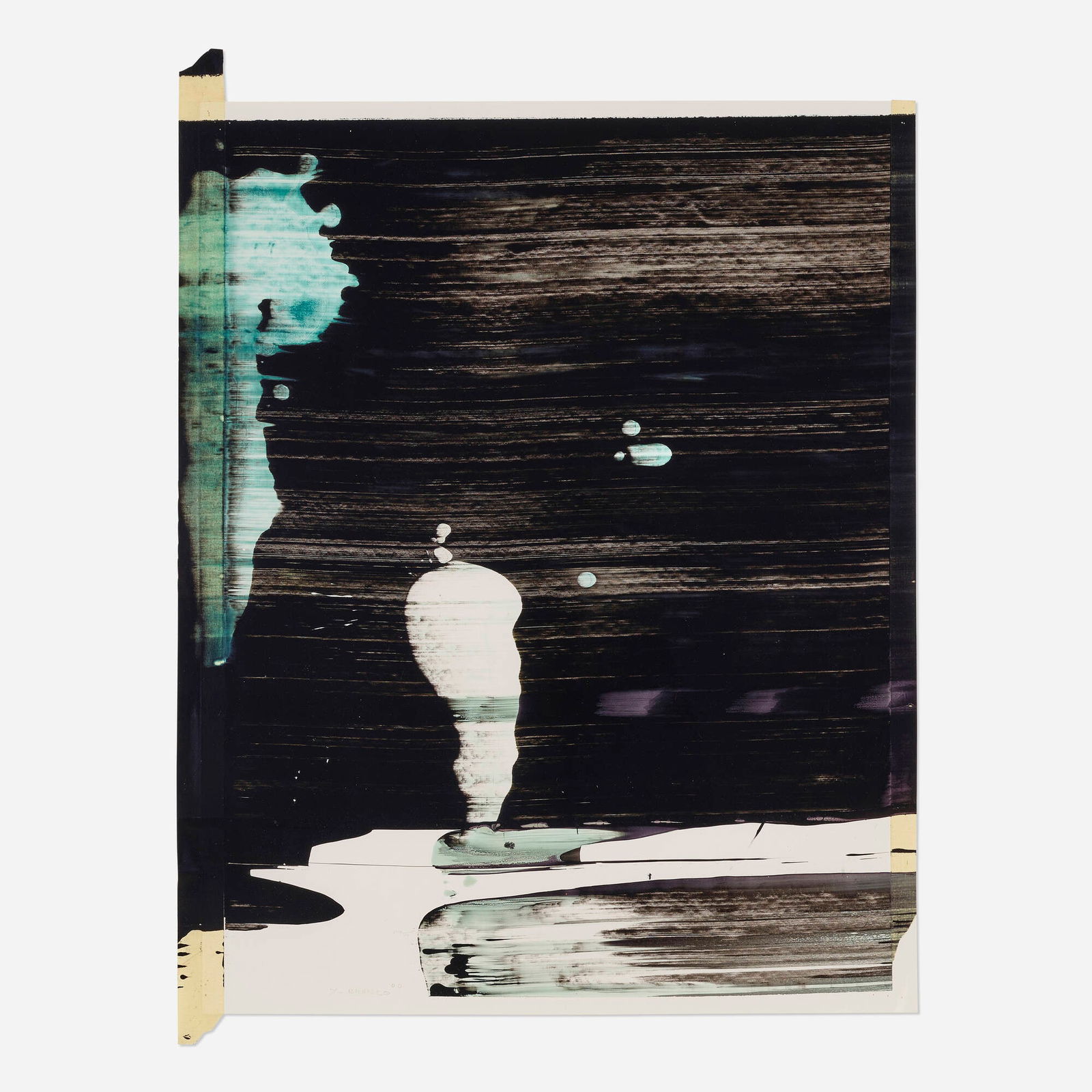 Ed Moses, Chariot #C: Ed Moses Chariot #C 2000mixed media and acrylic on paper 30.5 h x 22.75 w in (77 x 58 cm) Signed and dated to lower left edge 'Y-Branco 00'. Provenance: Bobbie Greenfie