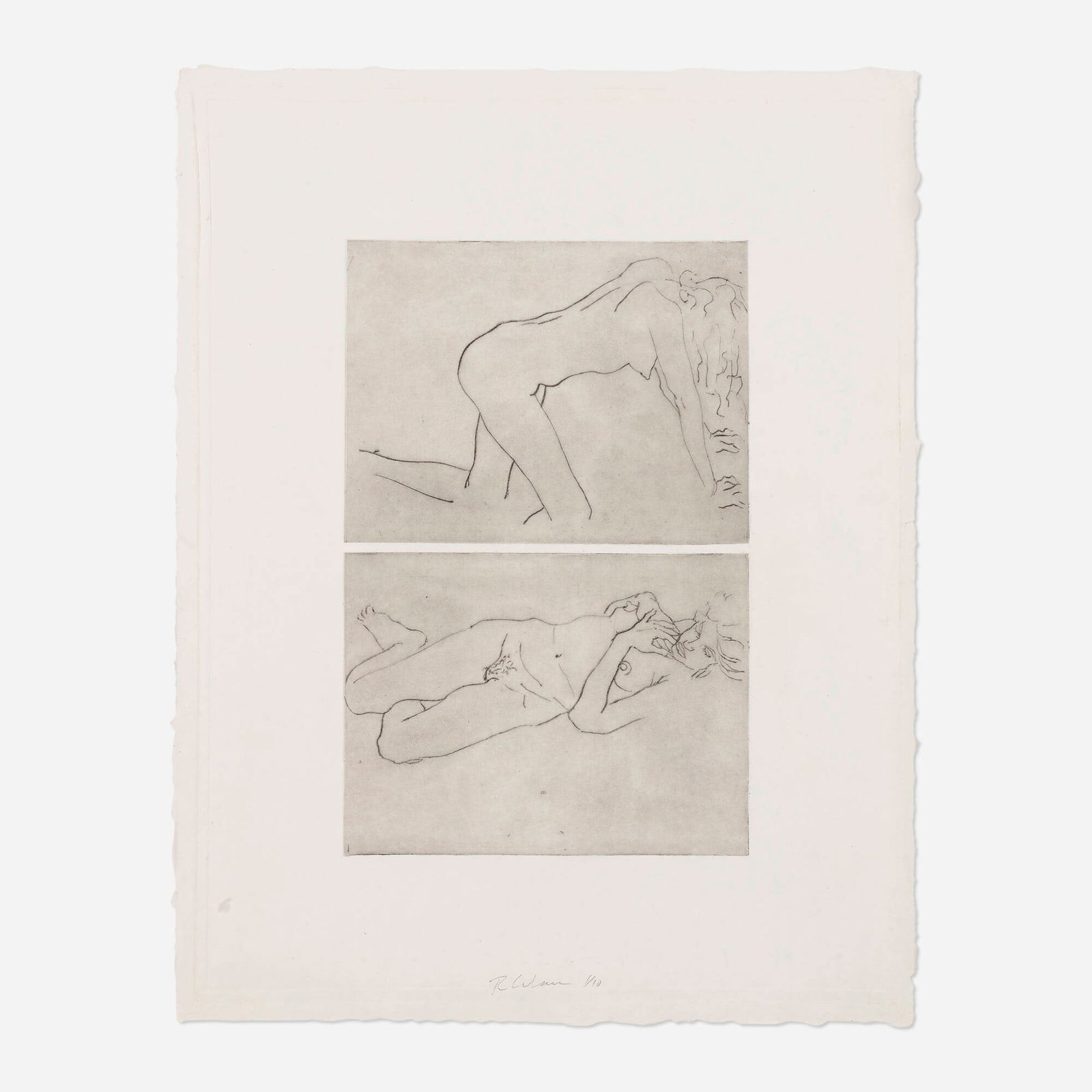 Robert Graham, Untitled No. 23: Robert Graham Untitled No. 23 1990drypoint etching on handmade paper image: 18 h x 12 w in (46 x 30 cm) sheet: 28 h x 22 w in (71 x 56 cm) Signed and numbered to lower margin 'R Graham 1/10