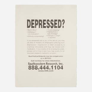 Karl  Haendel, Untitled (Depressed): Karl Haendel Untitled (Depressed) 2001graphite on Arches Aquarelle 30.25 h x 22.5 w in (77 x 57 cm) Provenance: Anna Helwing Gallery, Los Angeles | Private Collection