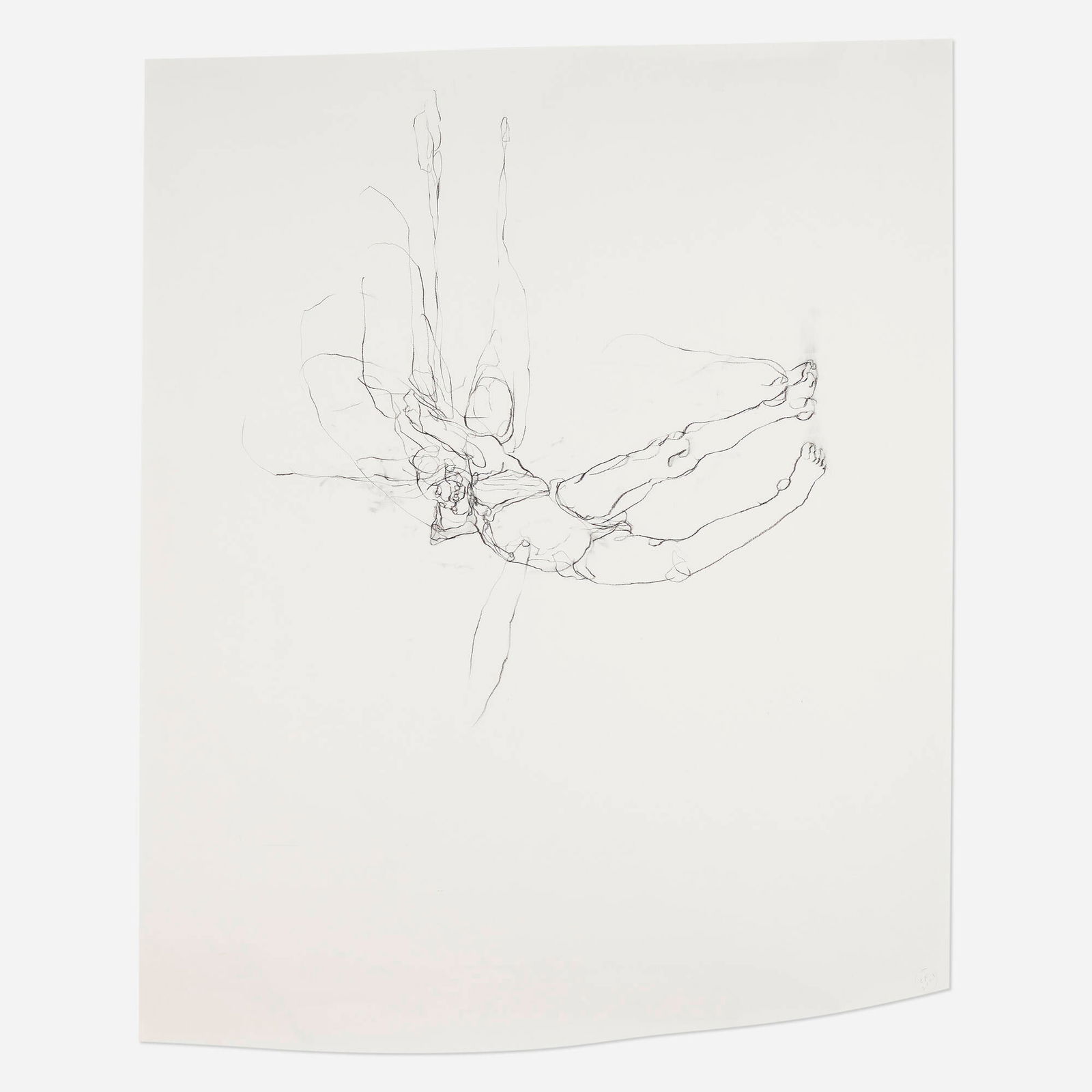 Chloe Piene, Lo: Chloe Piene Lo 2001charcoal on paper 47 h x 37.875 w in (119 x 96 cm) Signed and dated to lower right 'CP 2001'. Provenance: Klemens Gasser & Tanja Grunert, Inc., New Y