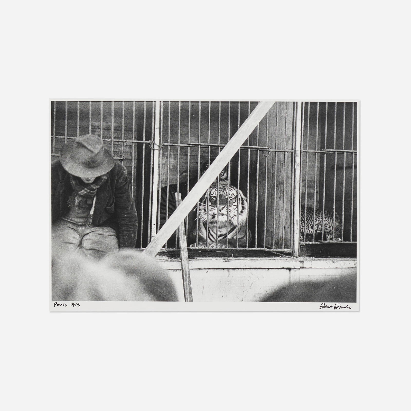 Robert Frank, Paris: Robert Frank Paris 1949 / printed latergelatin silver print image: 8.75 h x 13.25 w in (22 x 34 cm) sheet: 14 h x 11 w in (36 x 28 cm) Signed, titled and dated to lower margin 'Paris 1949 R