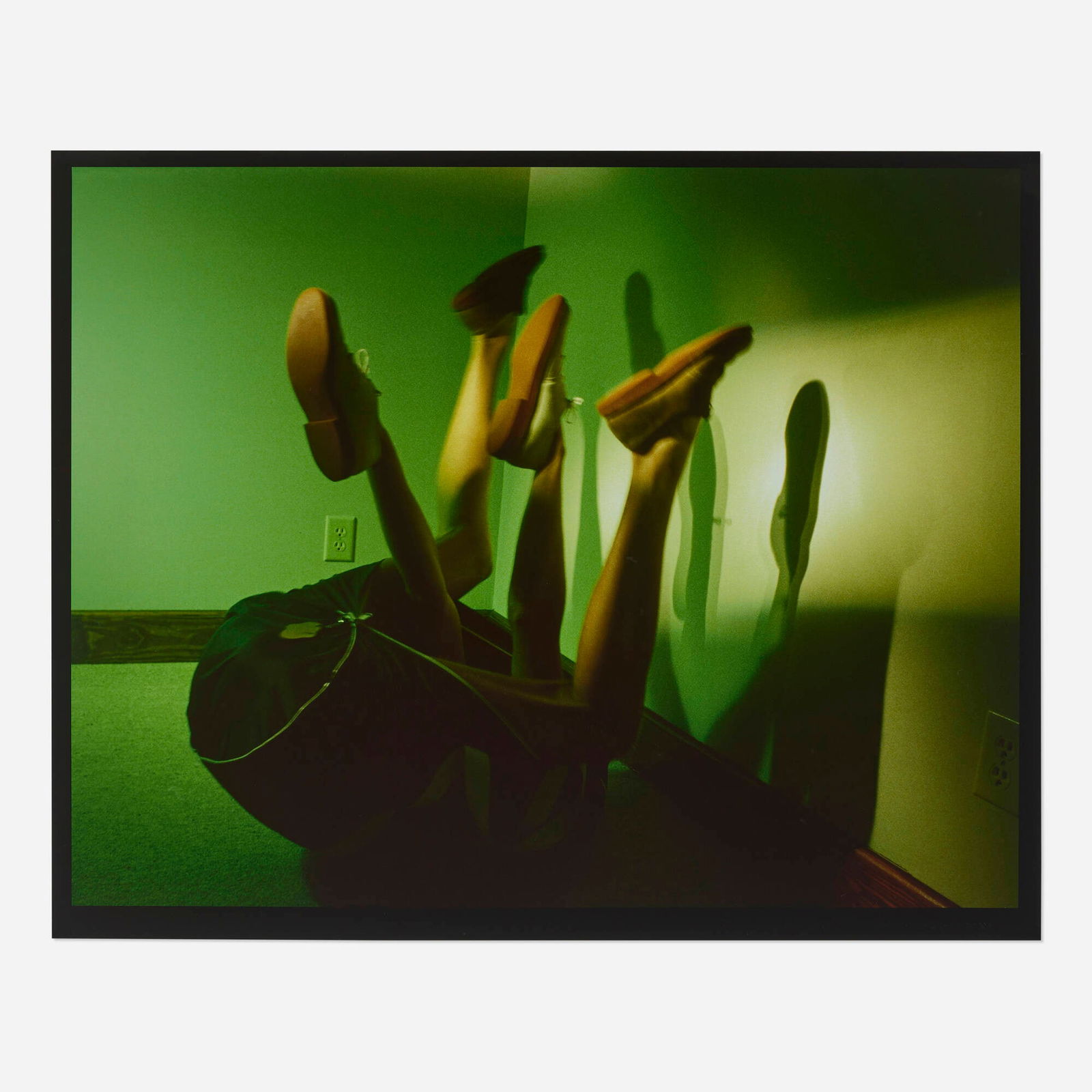 Jimmy DeSana, Four Legs with Shoes: Jimmy DeSana Four Legs with Shoes 1979 / printed 1982vintage Cibachrome print image: 15 h x 19 w in (38 x 48 cm) sheet: 16 h x 20 w in (41 x 51 cm) Embossed signature to lower right 'Jimmy