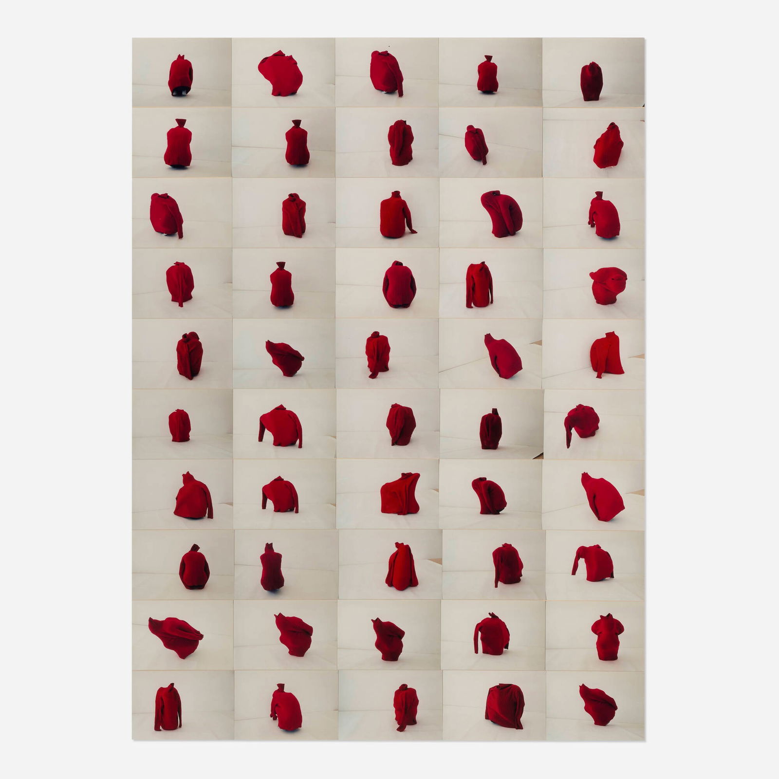 Erwin Wurm, Ohne Titel (Rote Pullover): Erwin Wurm Ohne Titel (Rote Pullover) 2000-2003C-print collage 34.5 h x 25.375 w in (88 x 64 cm) Signed and dated to label to verso 'Erwin Wurm 2000/03. This work is unique. Pro