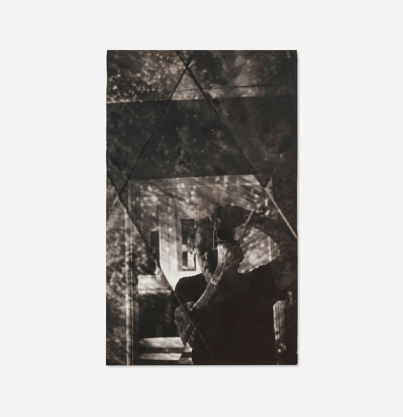 W. Eugene Smith, Self-Portrait: W. Eugene Smith Self-Portrait c. 1955gelatin silver print image: 11.125 h x 6.75 w in (28 x 17 cm) mount: 18 h x 14 w in (46 x 36 cm) Provenance: Eugene Smith Studio, New Y