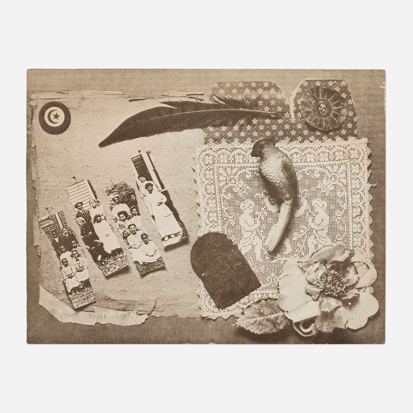 Betye Saar, Fragments: Betye Saar Fragments 1976offset lithograph 14 h x 18 w in (36 x 46 cm) Signed, dated and numbered to lower edge '67/250 Betye Saar 76'. This work is number 67 from the edition of 250 printed a