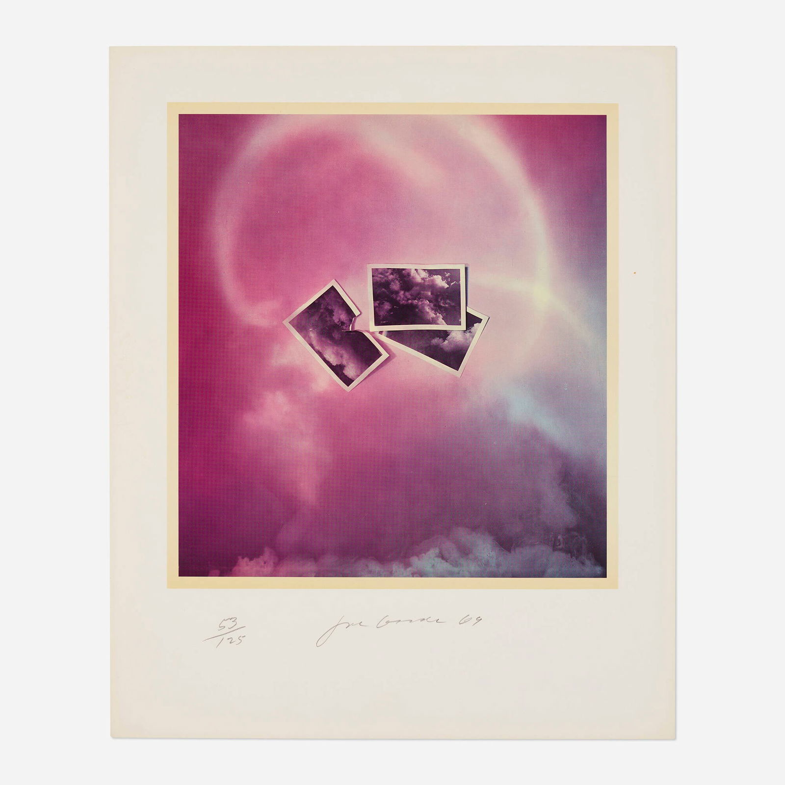 Joe Goode, Untitled: Joe Goode Untitled 1969lithograph in colors image: 16.5 h x 15.375 w in (42 x 39 cm) sheet: 23.675 h x 19.25 w in (60 x 49 cm) Signed, dated and numbered to lower edge '53/125 Joe Goode 69'