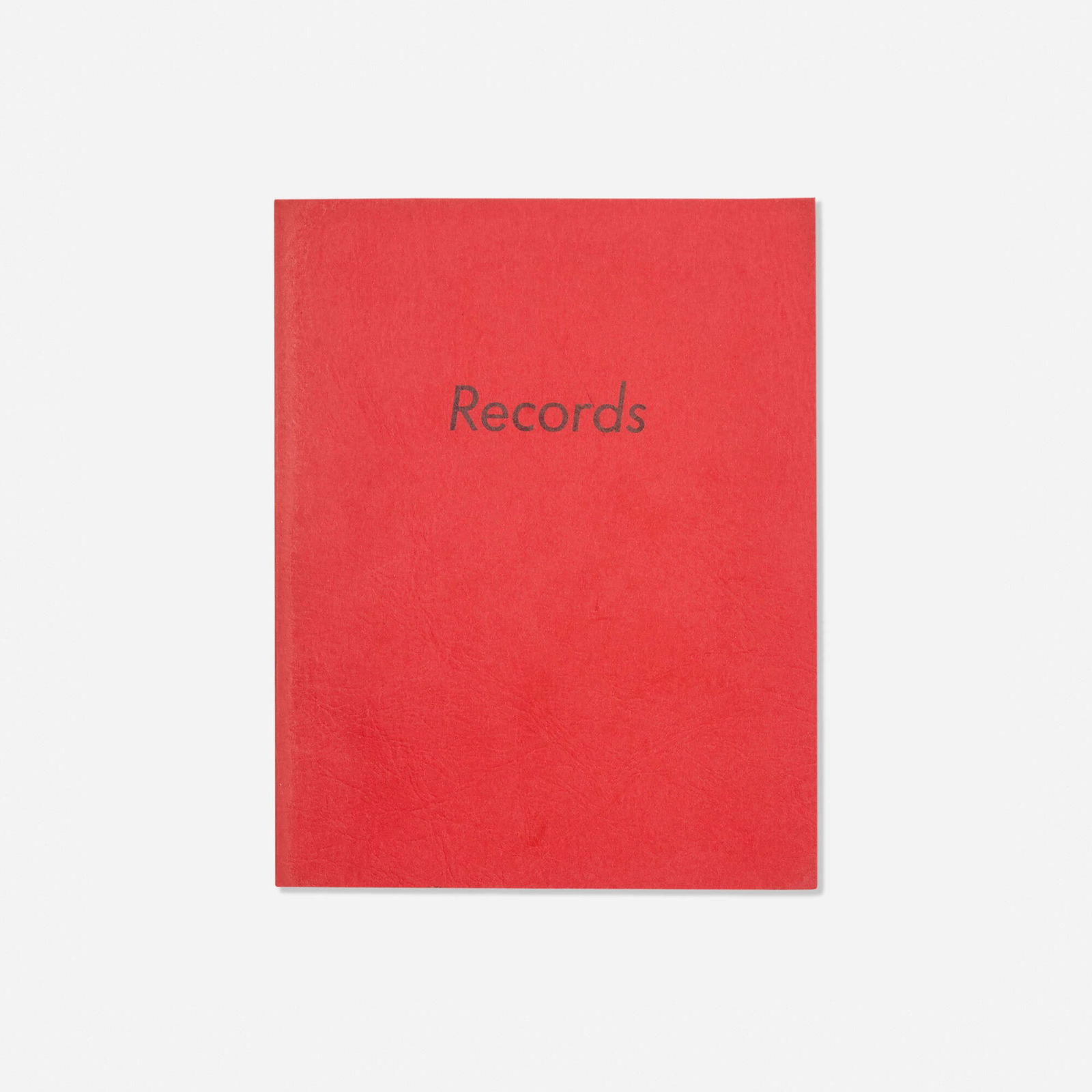 Ed Ruscha, Records: Ed Ruscha Records 1971black-and-white offset printing on 100 lb. Lithofect paper 7 h x 5.5 w x .25 d in (18 x 14 x 1 cm) This work is from the edition of 2000 printed by G.R. Huttner Lithograp