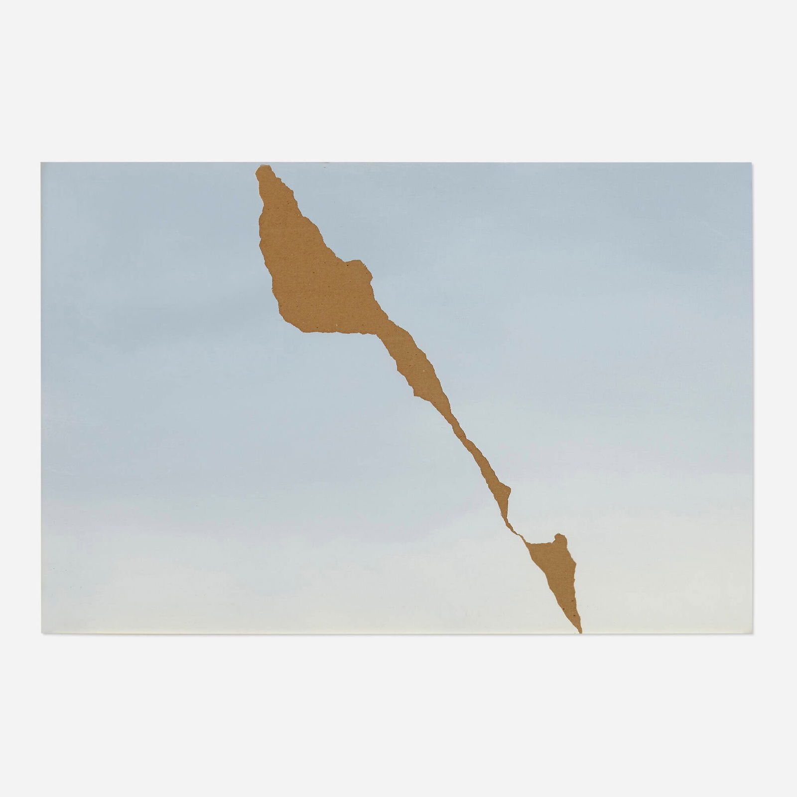 Joe Goode, Untitled (from the Vandalism Series): Joe Goode Untitled (from the Vandalism Series) c. 1974painted and torn oil on board 24 h x 36 w in (61 x 91 cm) Provenance: Private Collection, Los Angeles