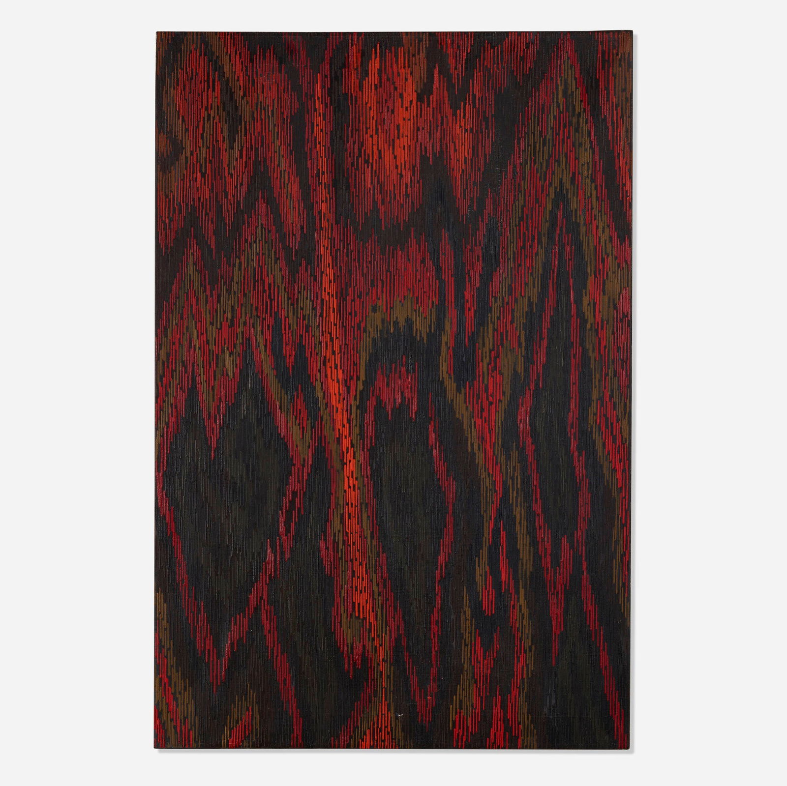 Lee Mullican, Matchstick Navajo: Lee Mullican Matchstick Navajo 1963acrylic on canvas 36 h x 24 w in (91 x 61 cm) Signed and dated to verso 'Lee Mullican'. Provenance: Terry DeLapp Gallery, Los Angeles