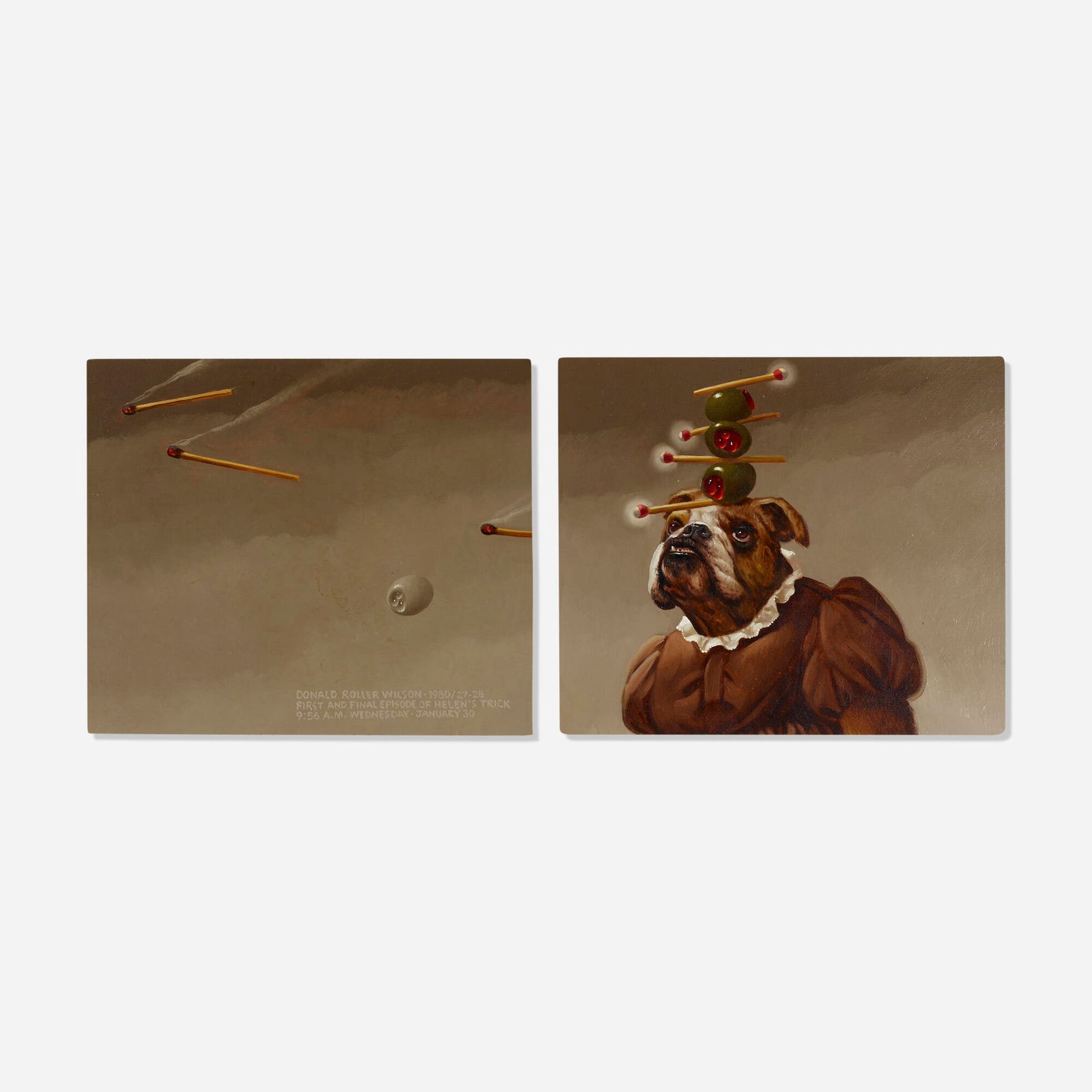 Donald Roller  Wilson, First and Final Episode of Helen's Last Trick (diptych) (1 of 4)