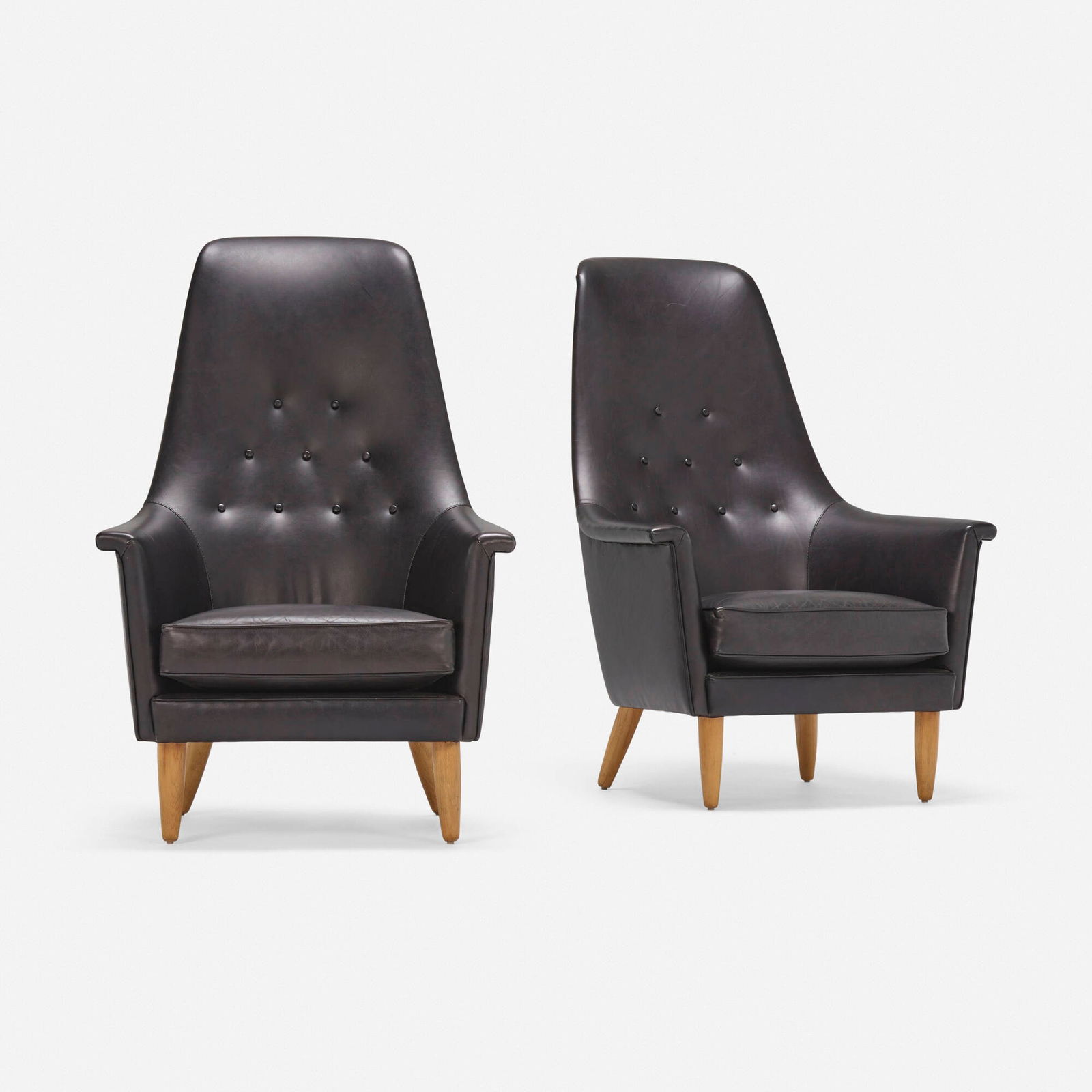 Ib Kofod-Larsen, attribution, Lounge chairs, pair (1 of 4)