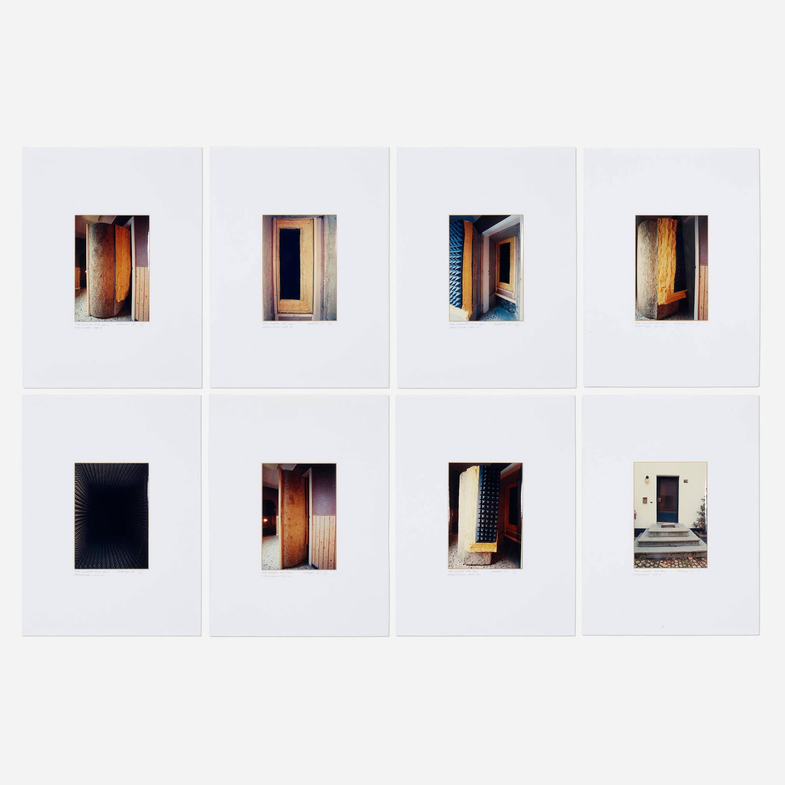 Gregor Schneider, Eight works from the u r 8, Total isolierter toter Raum, Giesenkirchen series: Gregor Schneider Eight works from the u r 8, Total isolierter toter Raum, Giesenkirchen series 1989-91 / printed 1991C-print 7 h x 5 w in (18 x 13 cm) Signed, titled, dated and numbered to mat