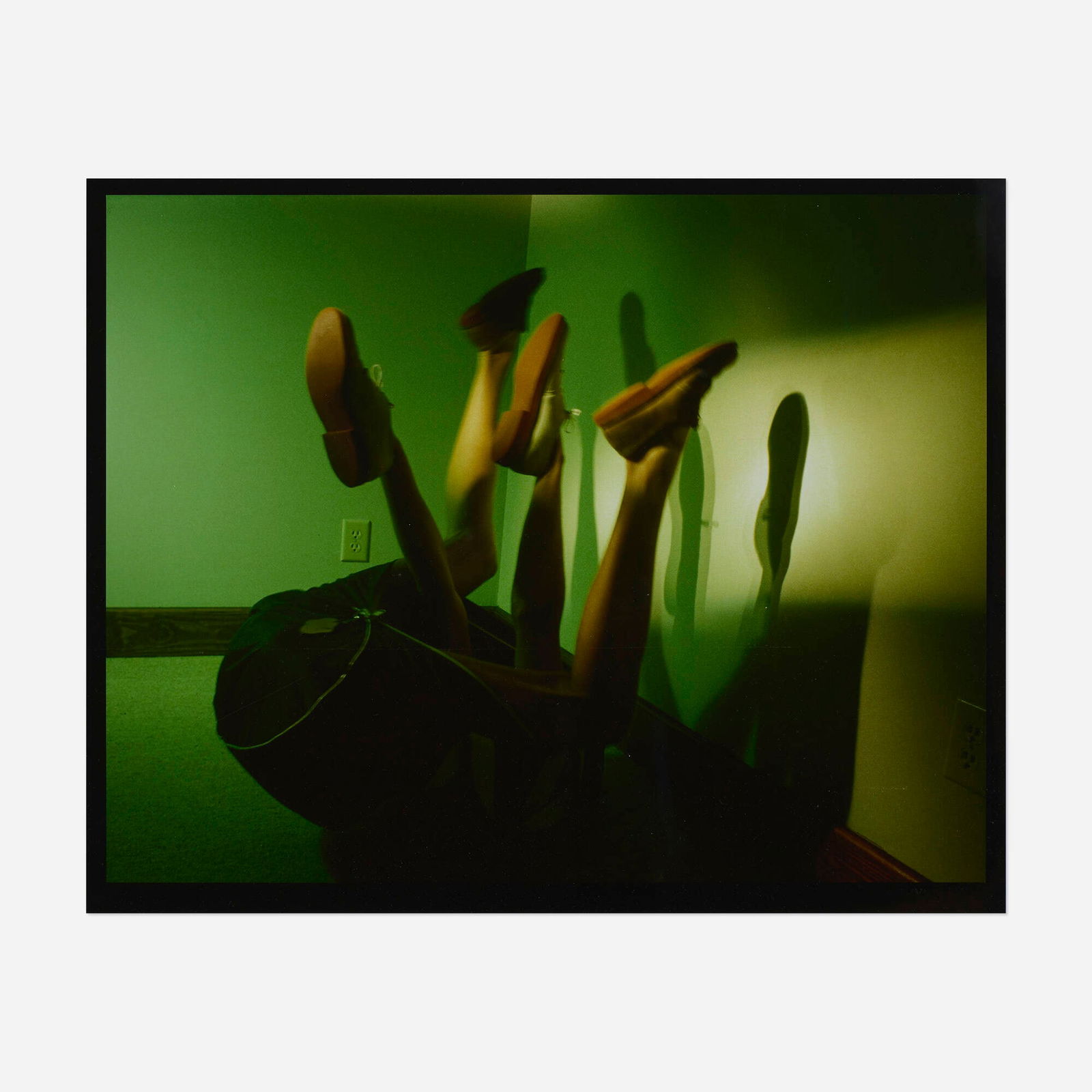 Jimmy DeSana, Four Legs with Shoes: Jimmy DeSana Four Legs with Shoes 1979 / printed 1982vintage Cibachrome print image: 15 h x 19 w in (38 x 48 cm) sheet: 16 h x 20 w in (41 x 51 cm) Embossed signature to lower right 'Jimmy