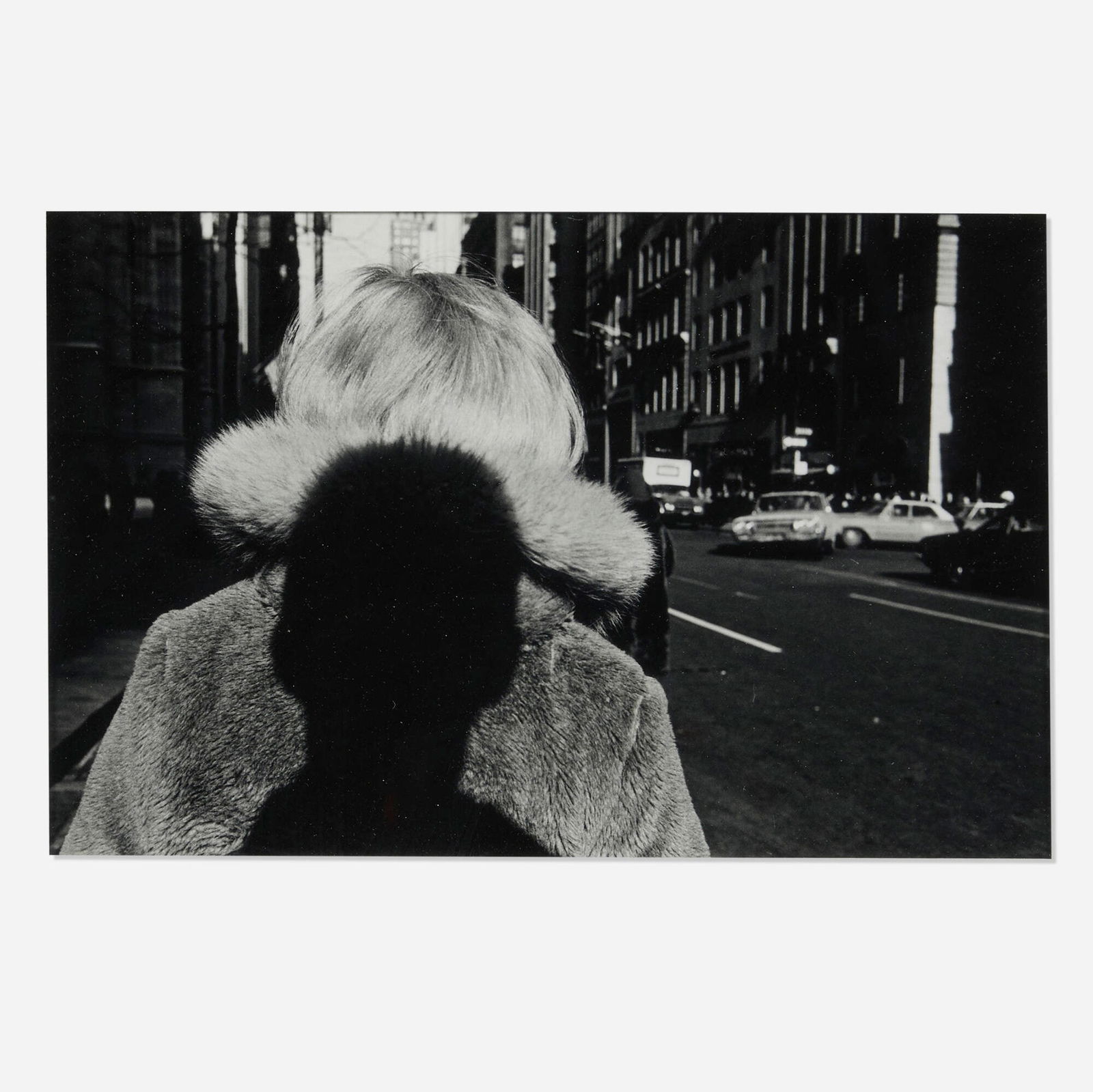 Lee Friedlander, Shadow, New York City: Lee Friedlander Shadow, New York City 1966 / printed c. 1970sgelatin silver print image: 5.25 h x 8.125 w in (13 x 21 cm) mount: 11 h x 14 w in (28 x 36 cm) Artist's copyright stamp in blue