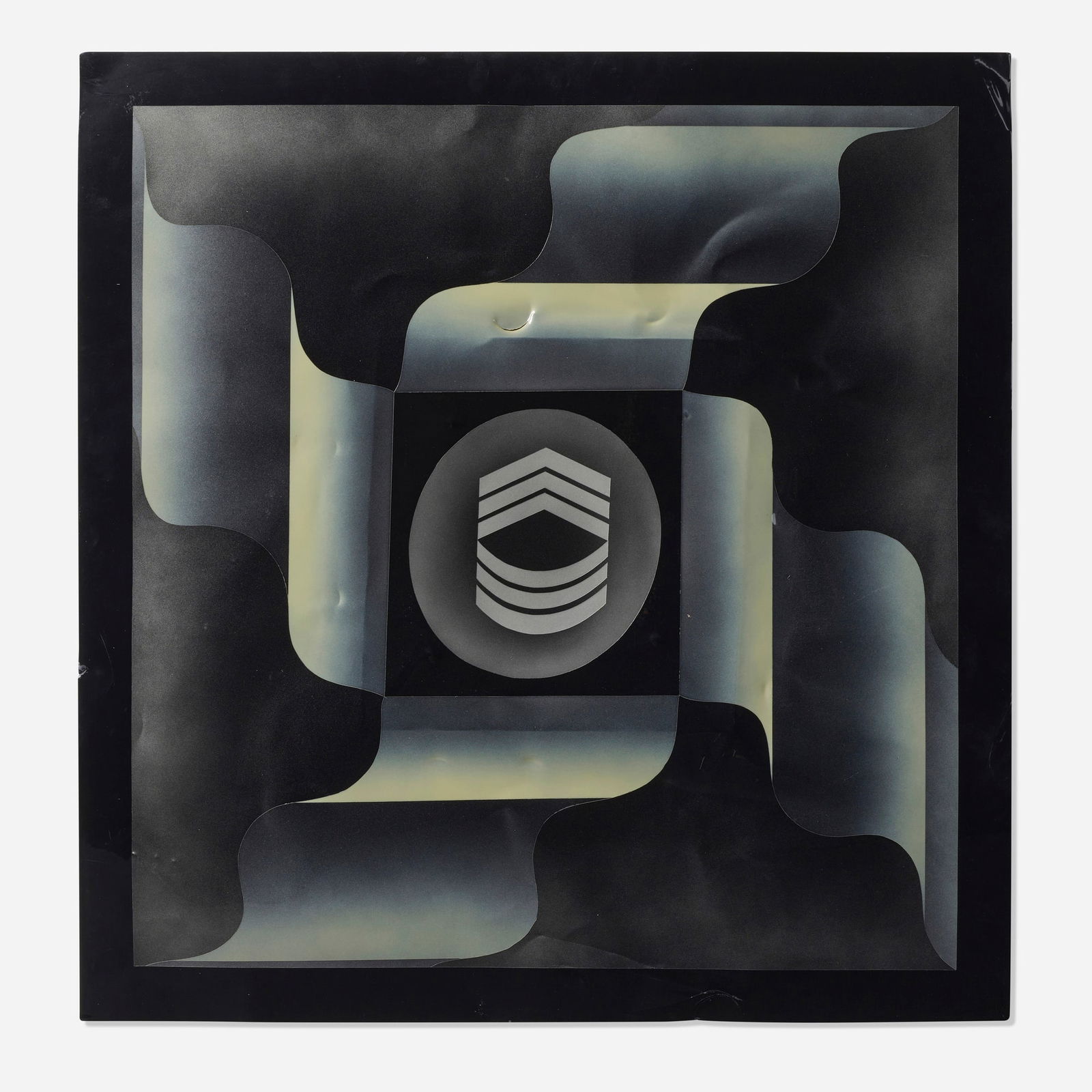 Billy Al Bengston, Tom: Billy Al Bengston Tom 1968lacquer and polyester resin on aluminum 26 h x 25 w in (66 x 63 cm) Incised signature and number to verso 'B.A.B. 10/50'. Stamped title, date and number to studio lab