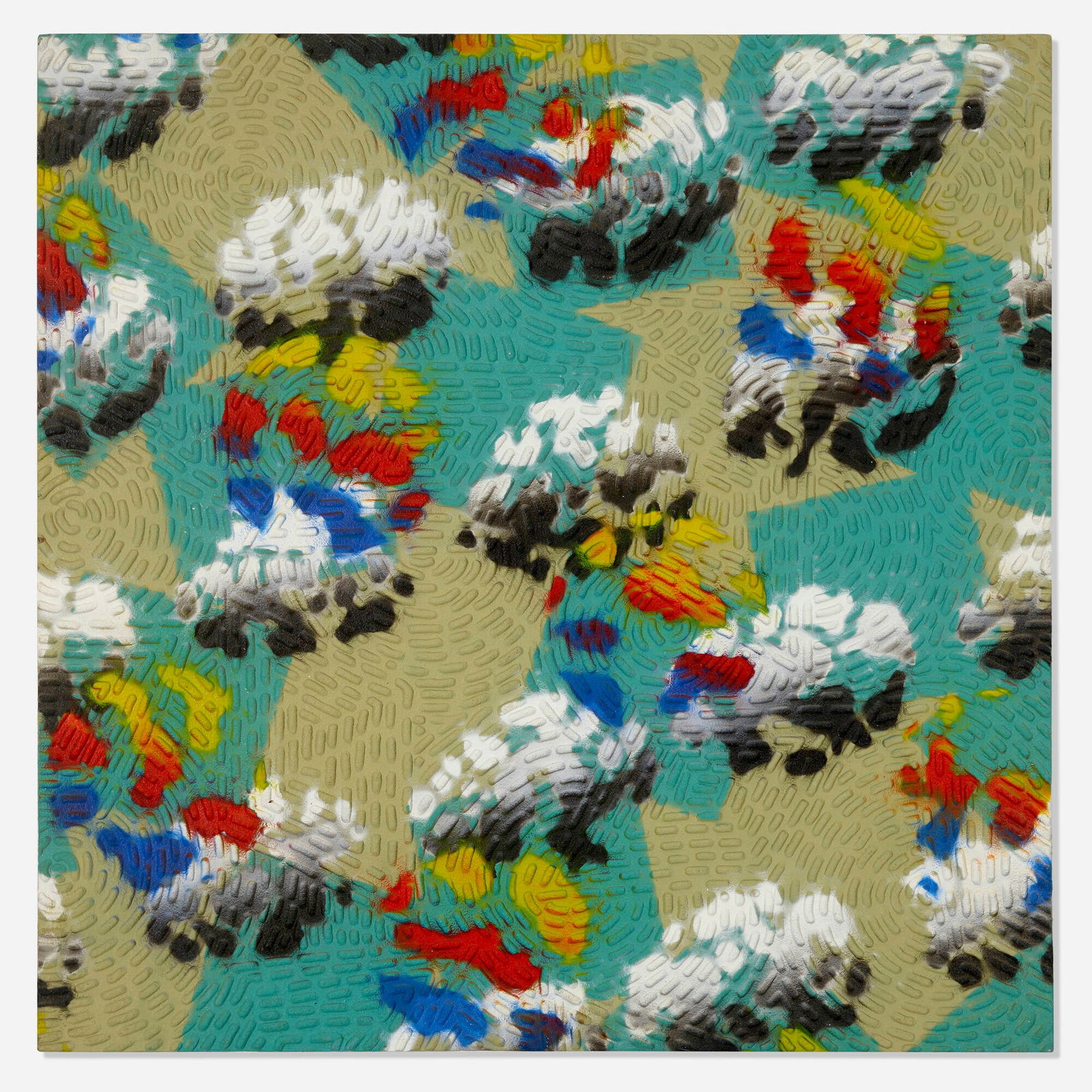 Michael Peter Cain, Unending Clouds: Michael Peter Cain Unending Clouds 1979cast acrylic relief on fiberglass 47.25 h x 47.25 w x .25 d in (120 x 120 x 1 cm) Signed, titled and dated to verso 'Michael Peter Cain 1979 Unending Clo