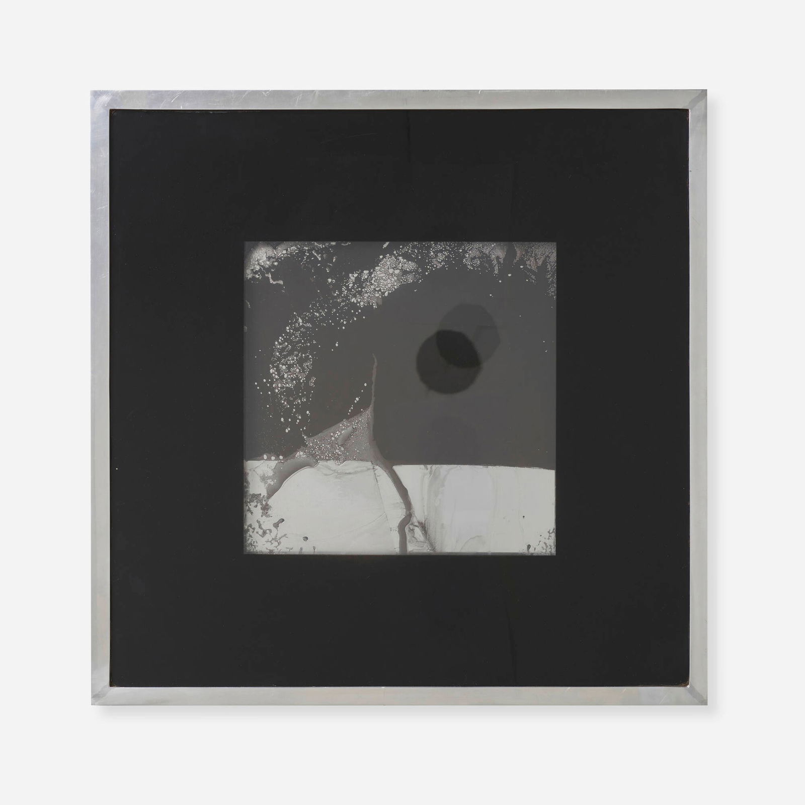 Ronald Mallory, Untitled (Kinetic Mercury Box): Ronald Mallory Untitled (Kinetic Mercury Box) c. 1968oil, mercury, acrylic, brushed aluminum, steel, motor 20 h x 20 w x 5.75 d in (51 x 51 x 15 cm) Mallory added a small motor to this sculptu