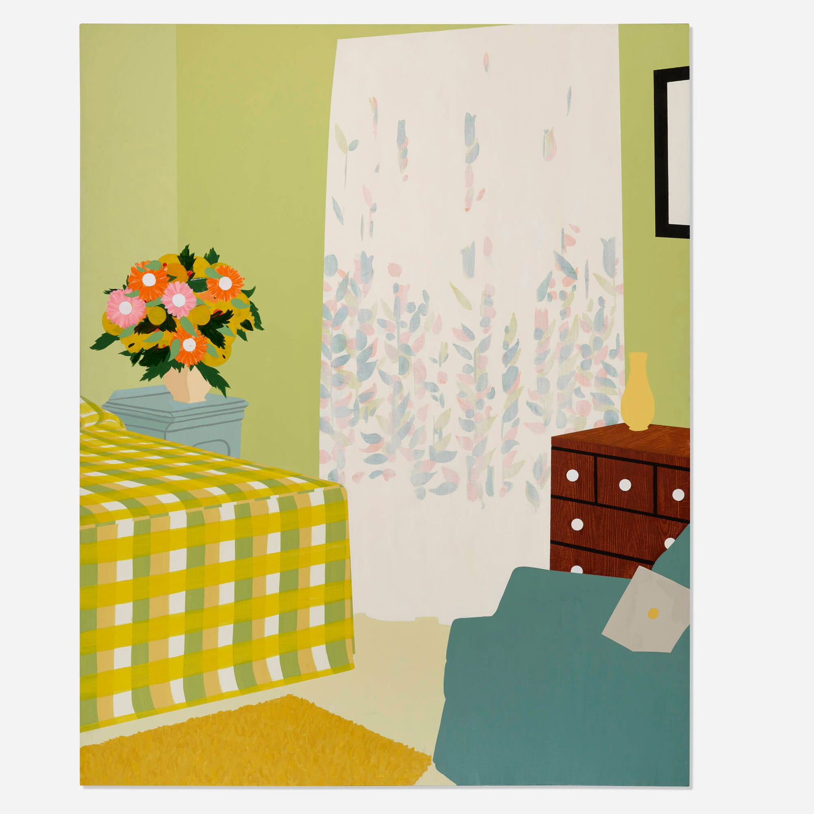 Kevin Appel, Untitled Interior #2: Kevin Appel Untitled Interior #2 1995acrylic and oil on canvas 65 h x 52.25 w in (165 x 133 cm) Provenance: Angles Gallery, Santa Monica | Private Collection