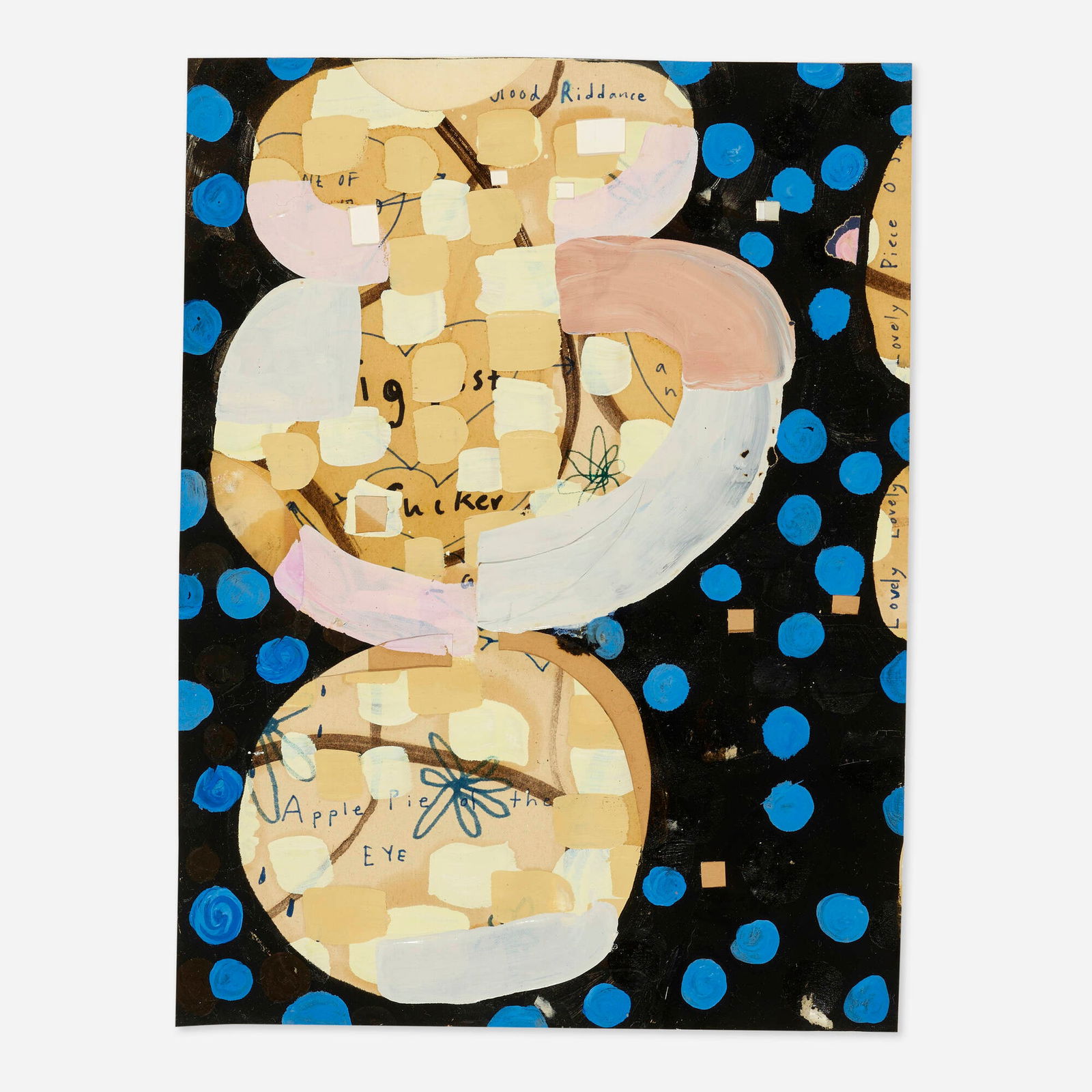 Ruth Root, American Pie of the Eye: Ruth Root American Pie of the Eye mixed media on paper 12 h x 9 w in (30 x 23 cm) Titled to lower left 'American Pie of the Eye'. Provenance: Pierogi Gallery, Brooklyn | Acqu