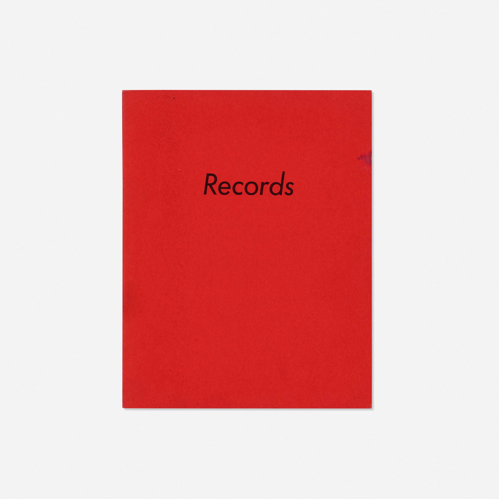 Ed Ruscha, Records: Ed Ruscha Records 1971black-and-white offset printing on 100 lb. Lithofect paper 7 h x 5.5 w x 0.25 d in (18 x 14 x 1 cm) This work is from the first edition of 2000 published by Heavy Industr
