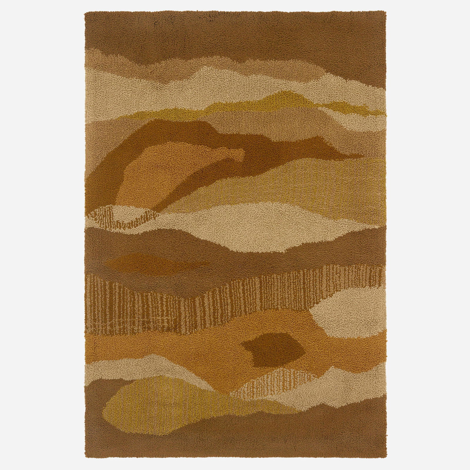 John Marko, Carpet from California Design 8: John Marko Carpet from California Design 8 c. 1962hand-knotted wool 79.5 h x 55 w in (202 x 140 cm) California Design 8 was a landmark exhibition that showcased the innovative aesthetic expres