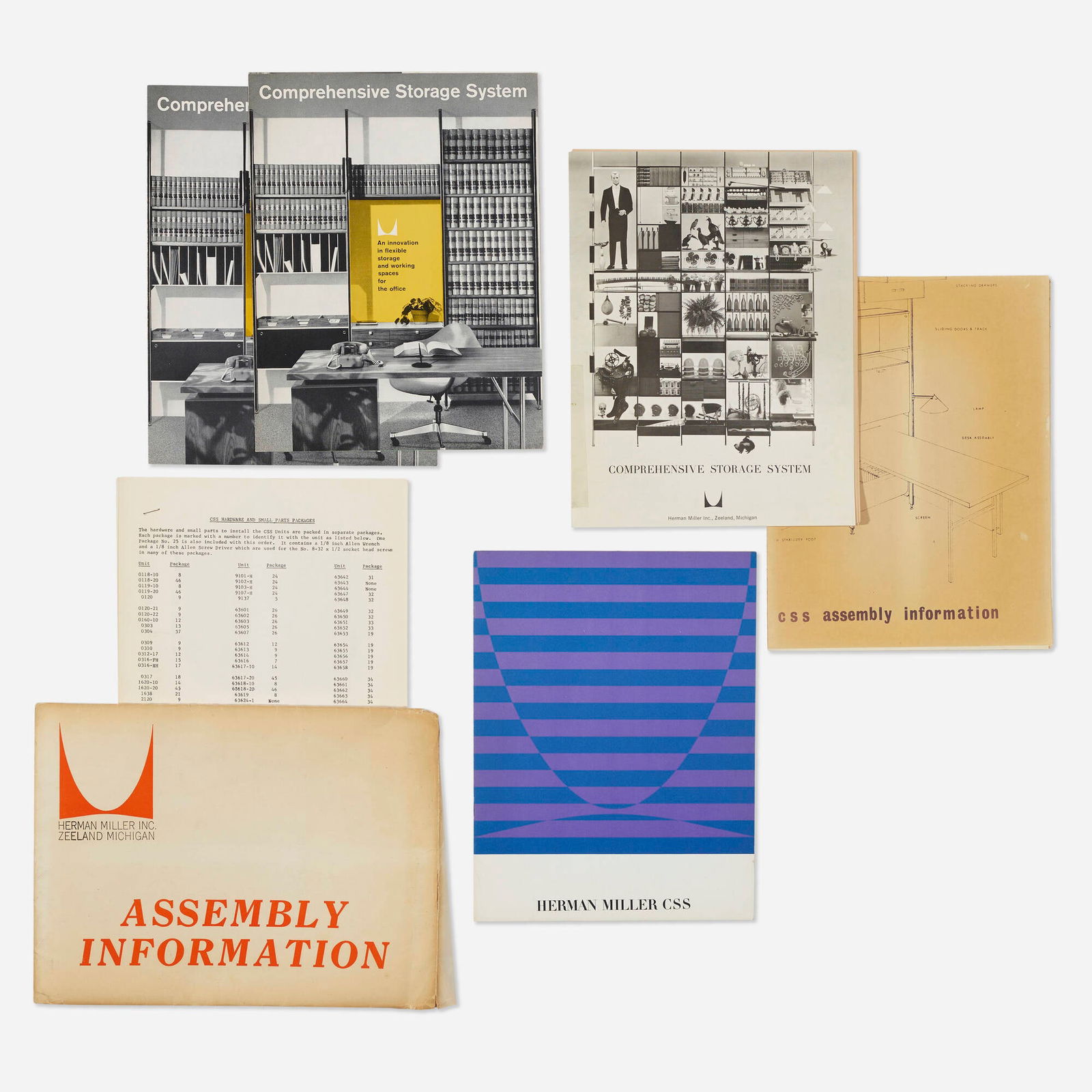 Herman Miller, CSS (Comprehensive Storage System) ephemera (1 of 2)