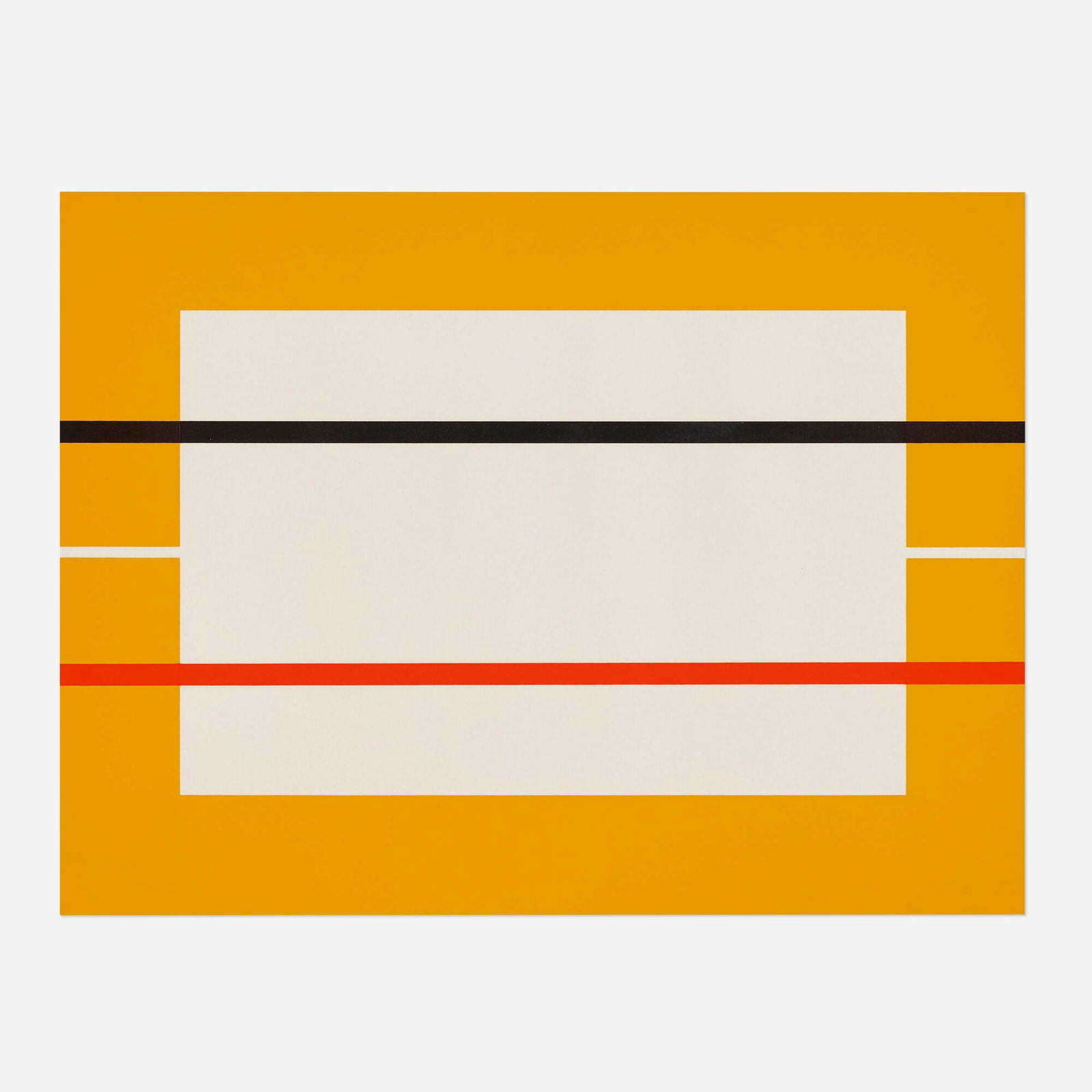Donald Judd, Untitled #4: Donald Judd Untitled #4 1990woodcut in colors with hand-stenciling on Tosa Hanga 23.5 h x 31.5 w in (60 x 80 cm) Signed and numbered to verso '21/25 Judd'. This work is number 21 from the edit
