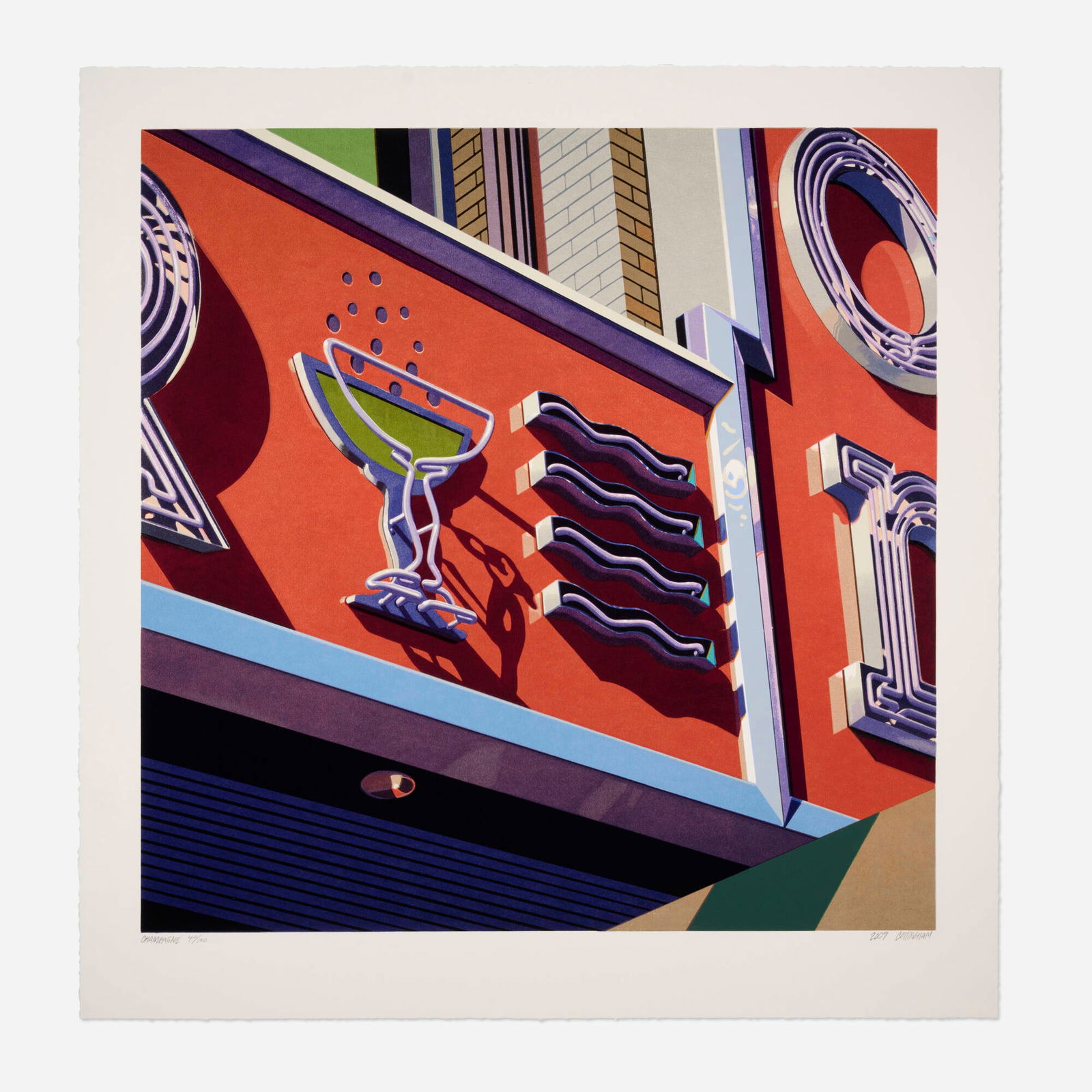 Robert Cottingham, Champange (from the American Signs portfolio) (1 of 3)