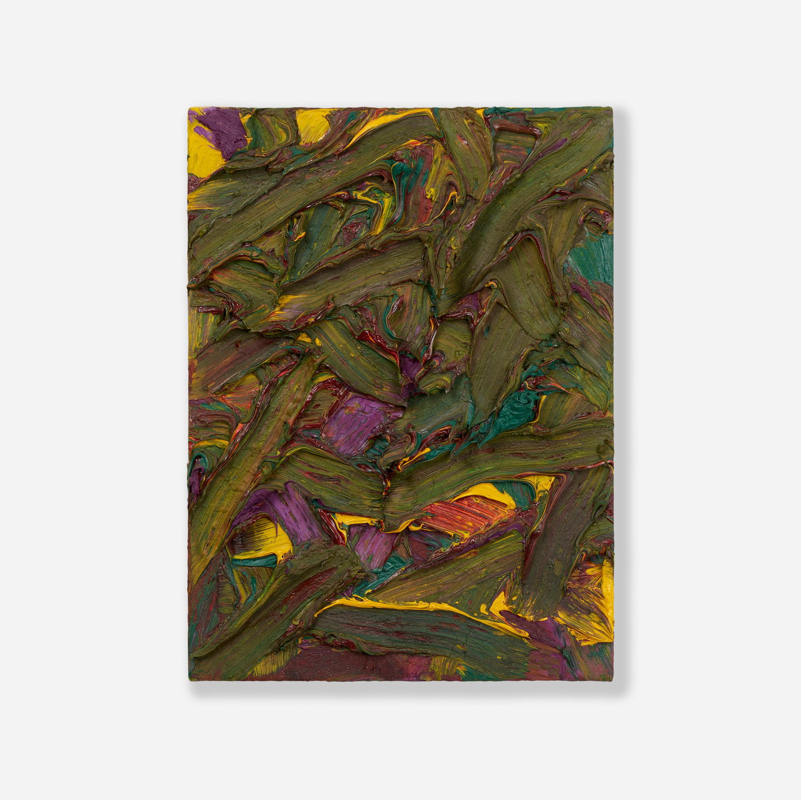 James Hayward, Chromachord #41: James Hayward Chromachord #41 1998oil on canvas laid to board 13.75 h x 10.25 w x 2.5 d in (35 x 26 x 6 cm) Signed, titled and dated to verso 'Chromachord #41 1998 James Hayward'.