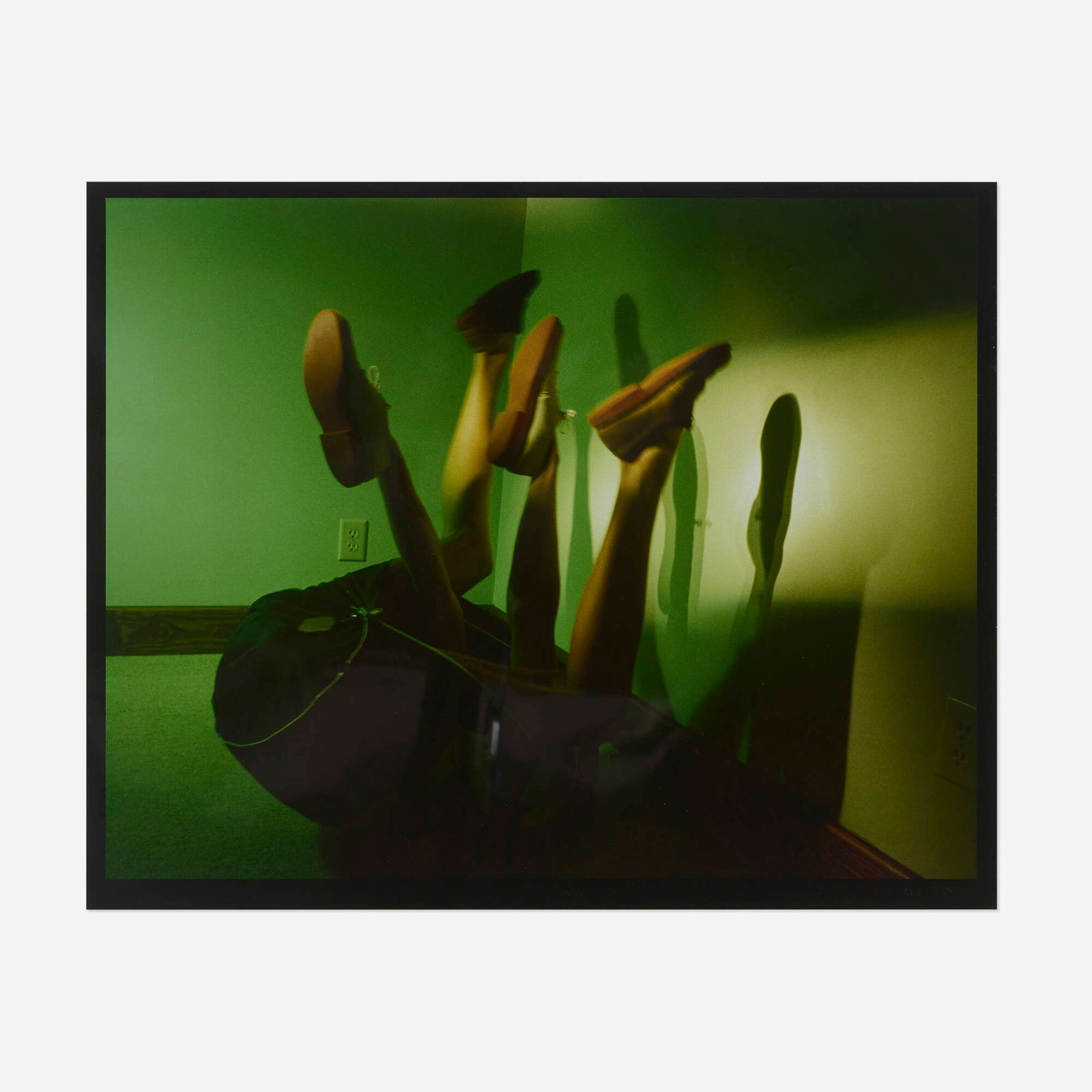 Jimmy DeSana, Four Legs with Shoes: Jimmy DeSana Four Legs with Shoes 1979 / printed 1982vintage Cibachrome print image: 15 h x 19 w in (38 x 48 cm) sheet: 16 h x 20 w in (41 x 51 cm) Embossed signature to lower right '?Jimmy