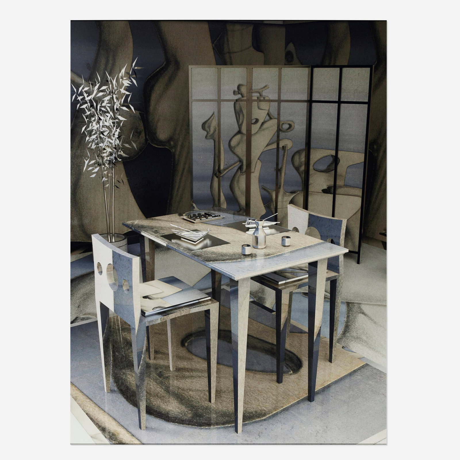 Jon Rafman, Tanguy Sushi Dinner: Jon Rafman Tanguy Sushi Dinner 2013 archival pigment print mounted to Dibond 47.625 h x 37.625 w in (121 x 96 cm) Signed to label to verso 'Jon Rafman'. This work is unique. Prov